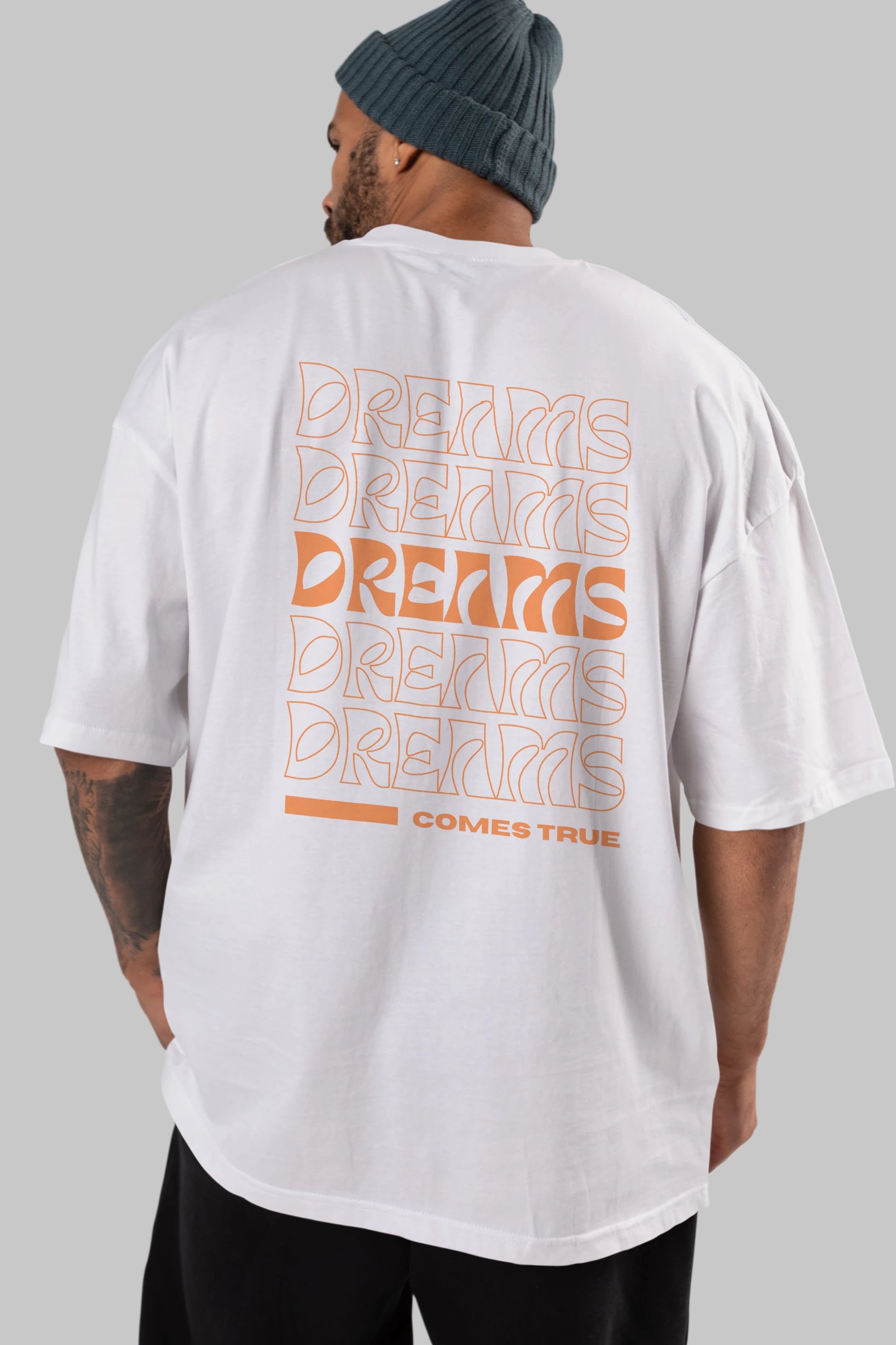 Dreams Yazılı Arka Baskılı Oversize t-shirt Erkek Kadın Unisex