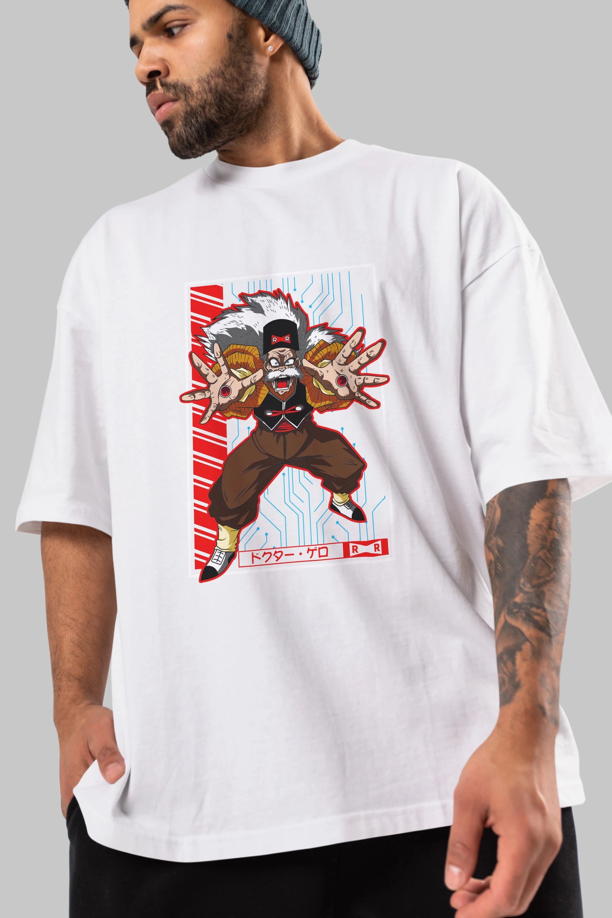 DragonBall DrMakigero Anime Ön Baskılı Oversize t-shirt %100 pamuk Erkek Kadın Unisex