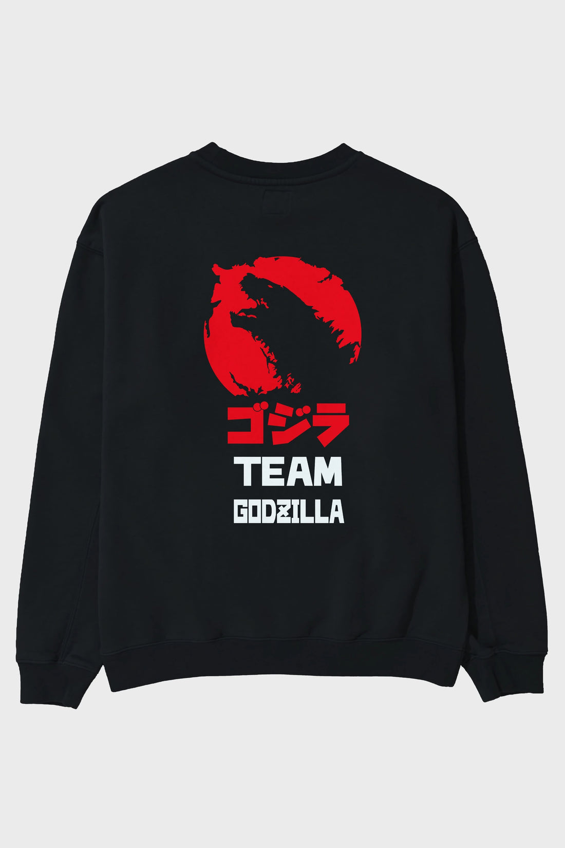 Team Godzilla Arka Baskılı Oversize Sweatshirt Erkek Kadın Unisex
