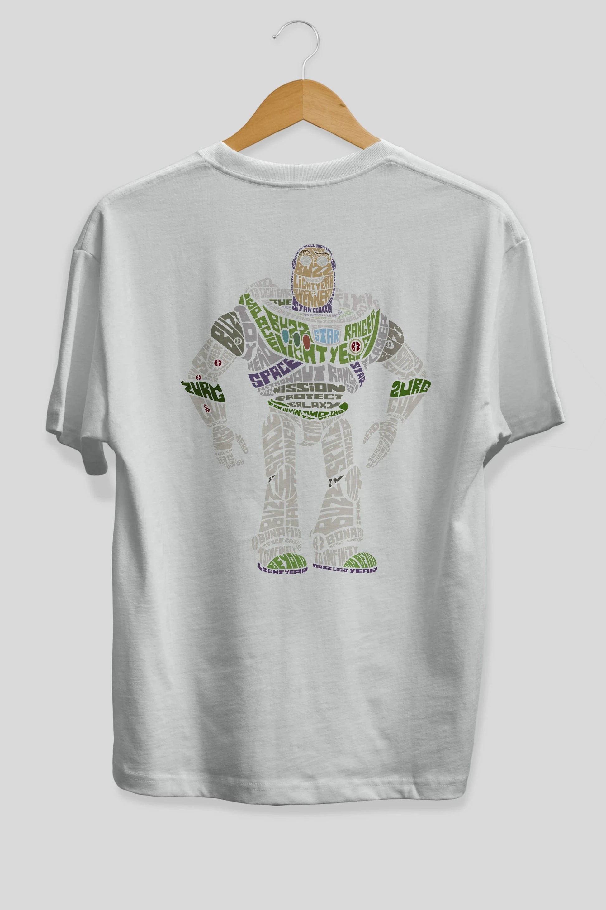 Buzz Arka Baskılı Oversize t-shirt %100 pamuk Erkek Kadın Unisex