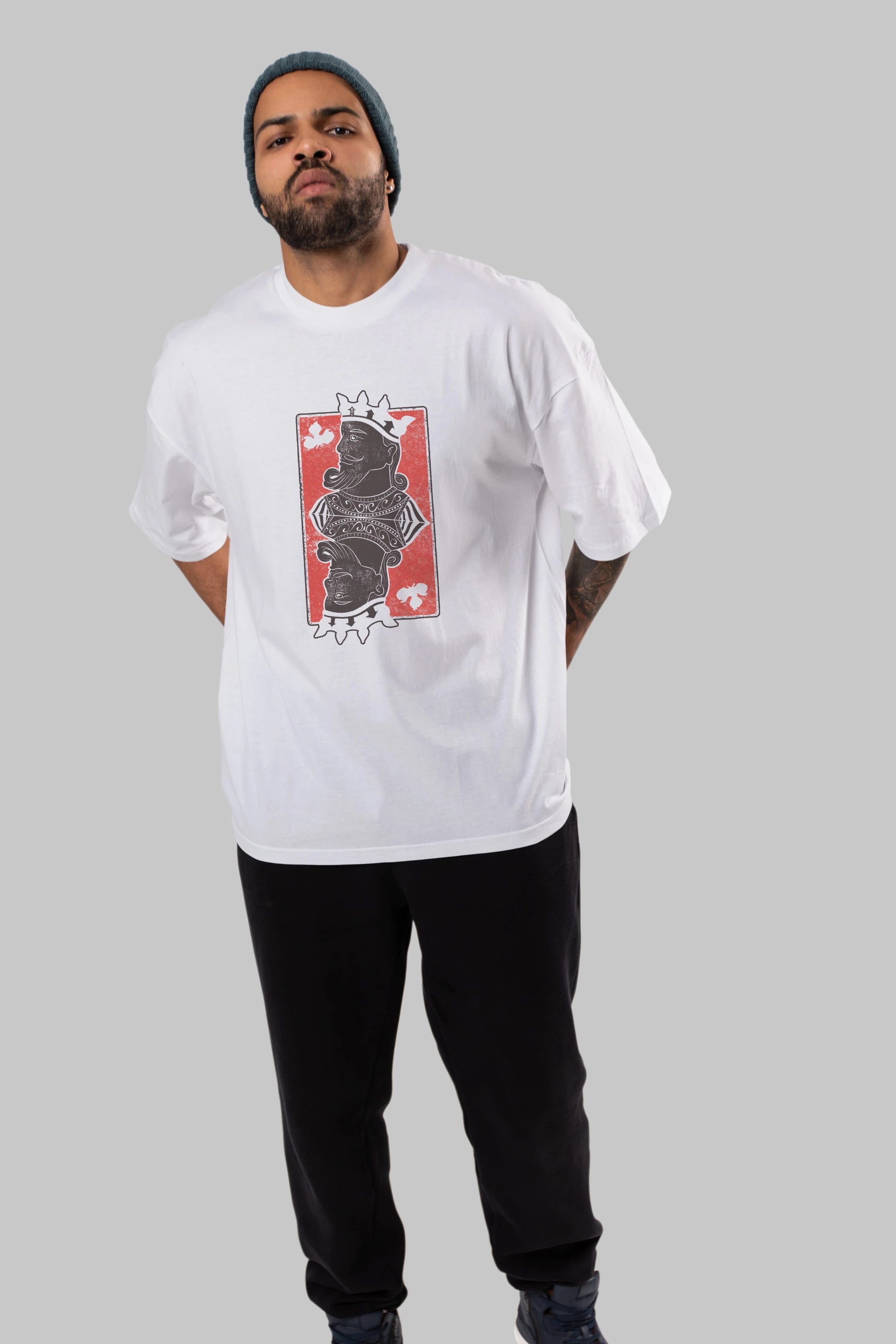 King Streetwear Ön Baskılı Oversize t-shirt Erkek Kadın Unisex