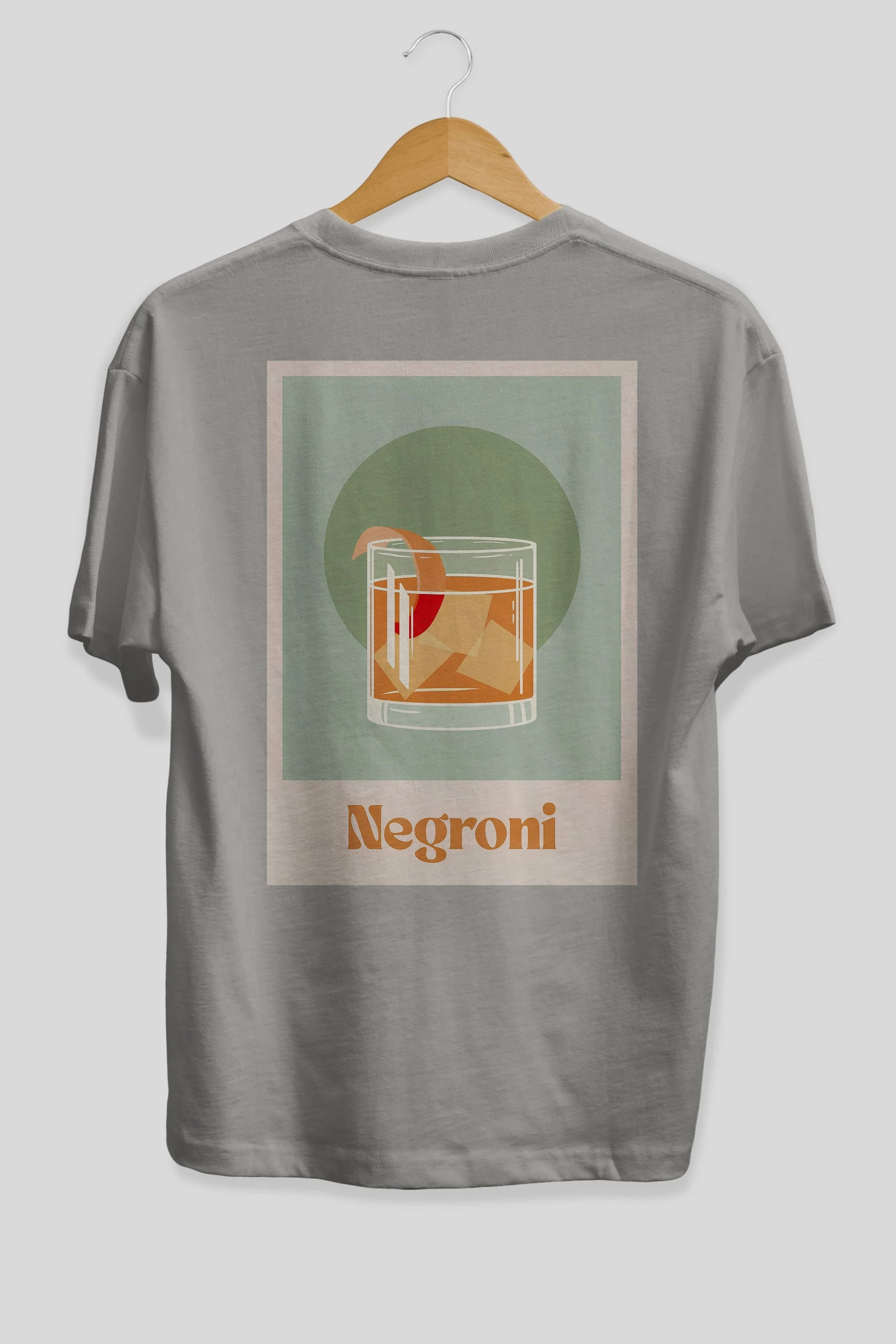 Negroni 5 Arka Baskılı Oversize t-shirt Erkek Kadın Unisex %100 Pamuk Bisiklet Yaka tişort