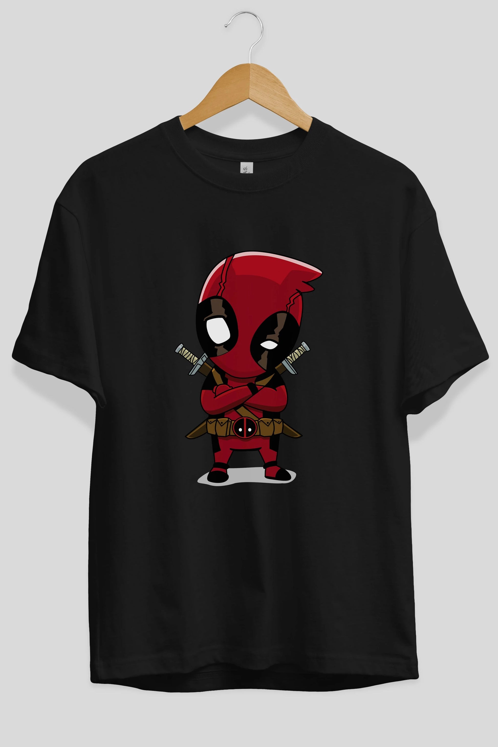 Deadpool (19) Ön Baskılı Oversize t-shirt Erkek Kadın Unisex %100 Pamuk Bisiklet Yaka tişort