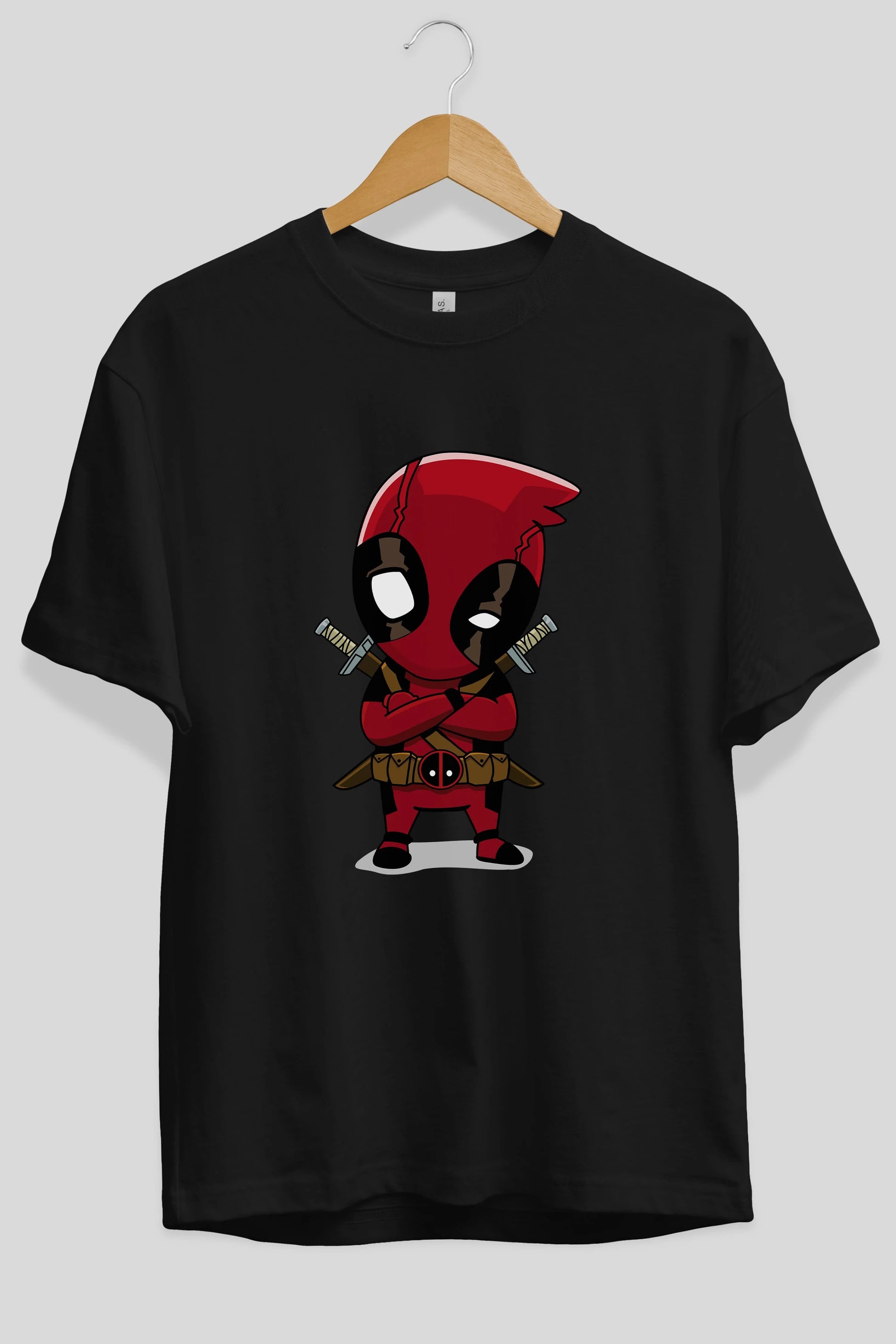 Deadpool (19) Ön Baskılı Oversize t-shirt Erkek Kadın Unisex %100 Pamuk Bisiklet Yaka tişort