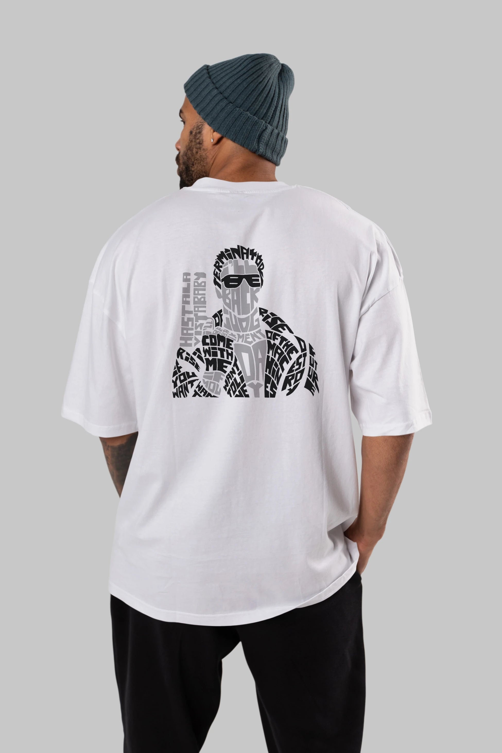 I_ll Be Back Arka Baskılı Oversize t-shirt %100 pamuk Erkek Kadın Unisex