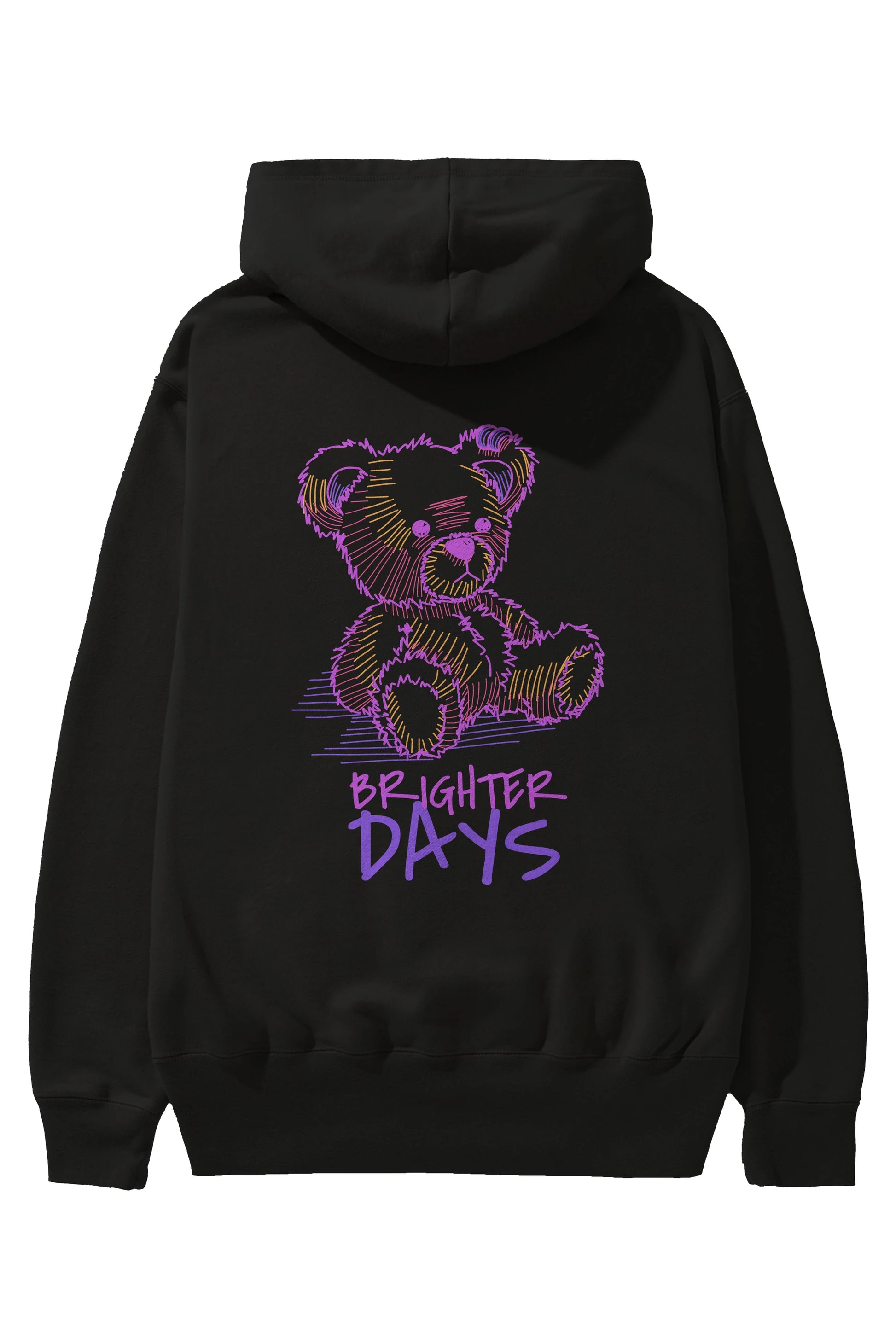 Brighter Days Arka Baskılı Hoodie Oversize Kapüşonlu Sweatshirt Erkek Kadın Unisex