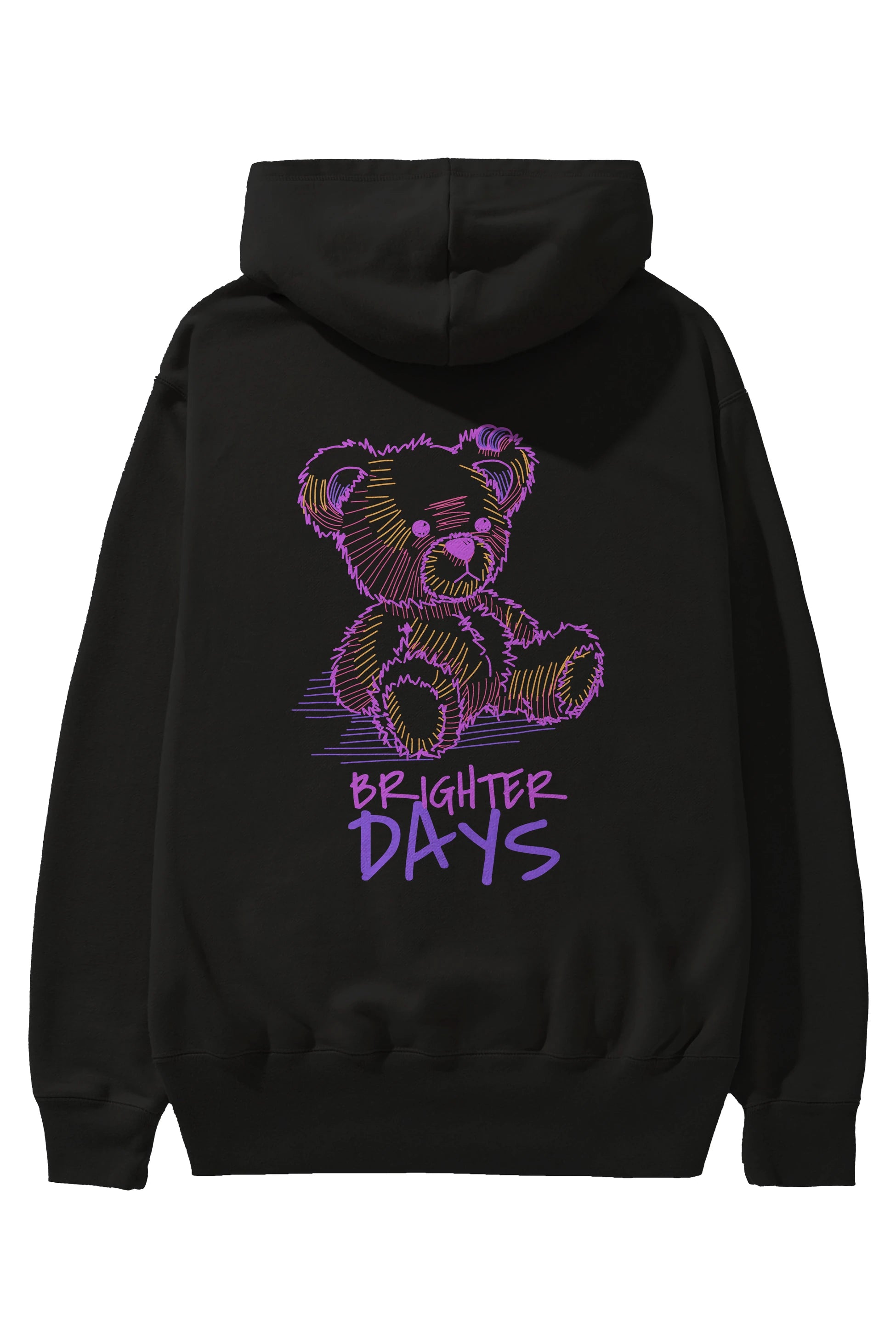 Brighter Days Arka Baskılı Hoodie Oversize Kapüşonlu Sweatshirt Erkek Kadın Unisex