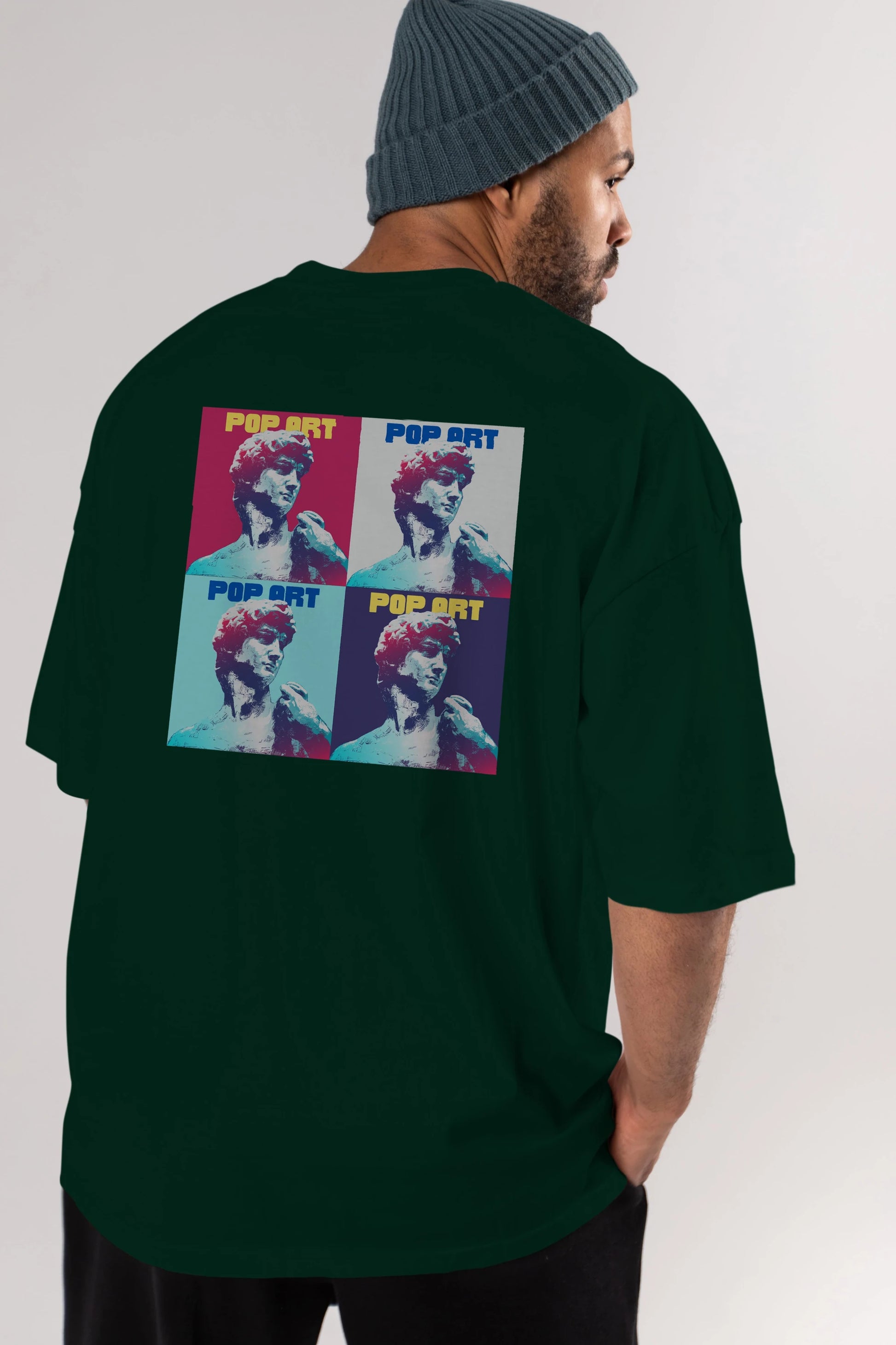 Creative Pop Art Arka Baskılı Oversize t-shirt Erkek Kadın Unisex