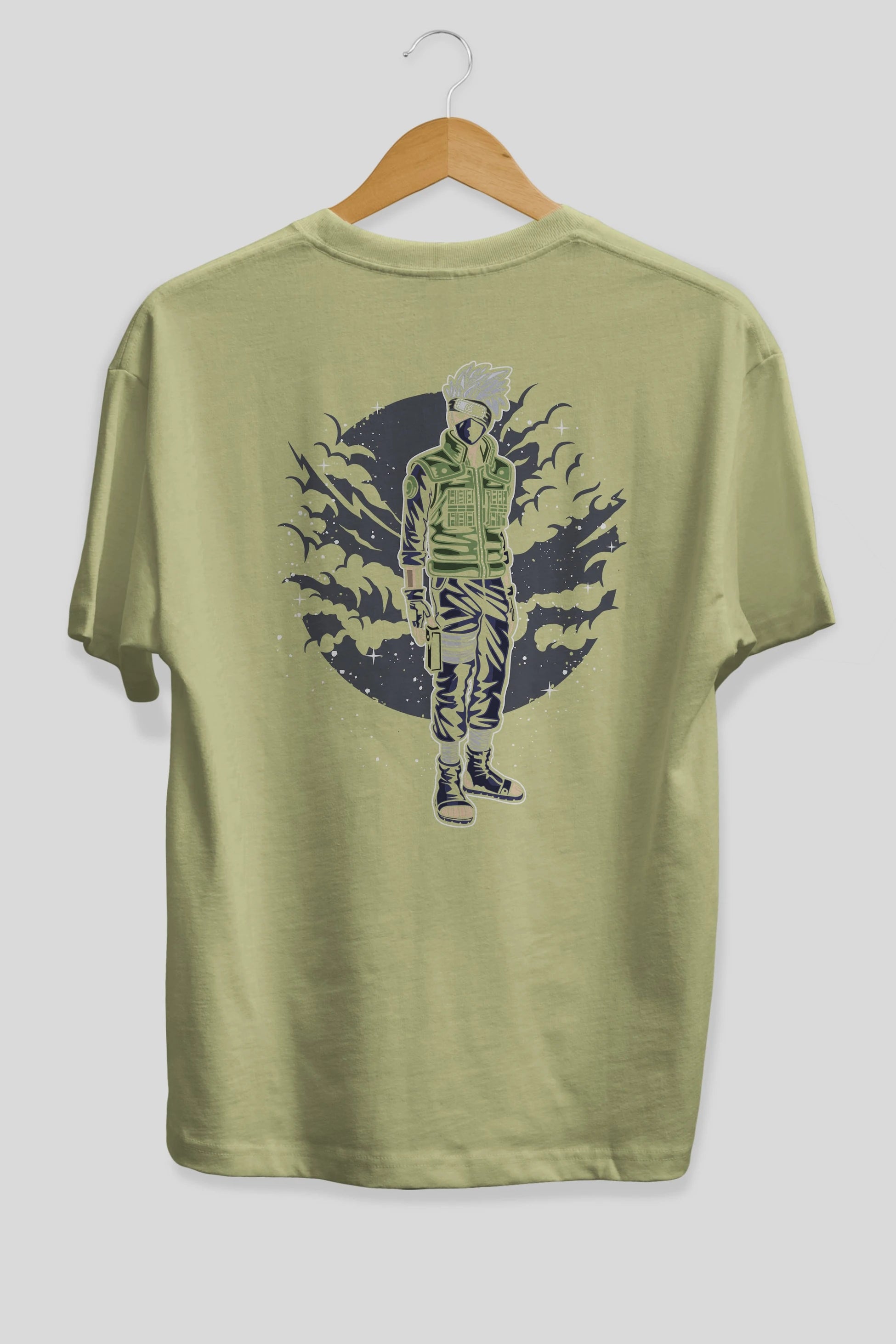 SHINOBI Arka Baskılı Oversize t-shirt Erkek Kadın Unisex %100 Pamuk