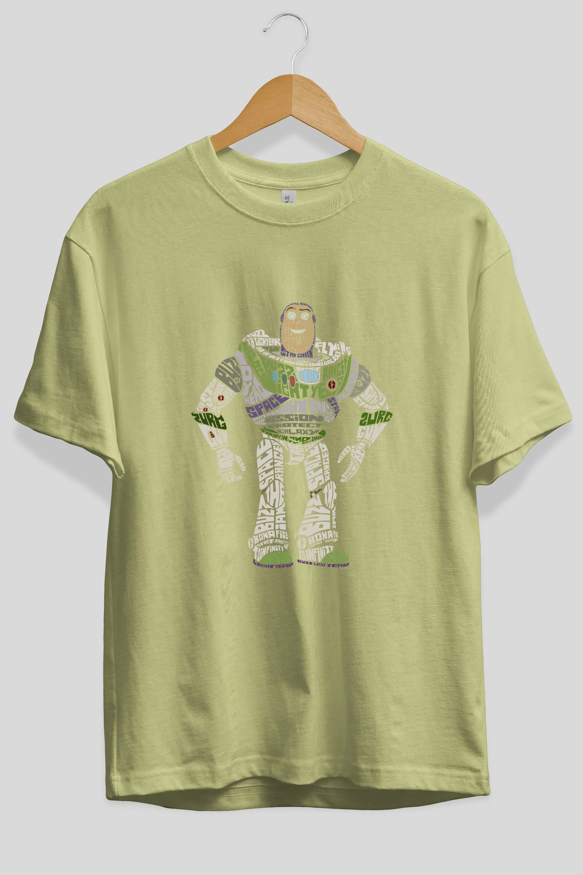 Buzz Ön Baskılı Oversize t-shirt %100 pamuk Erkek Kadın Unisex
