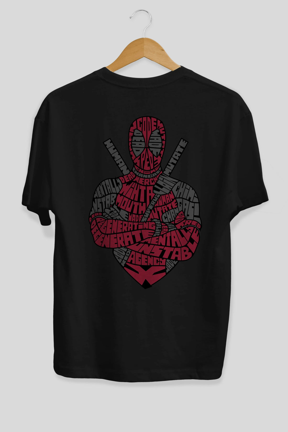 Dead Red Arka Baskılı Oversize t-shirt %100 pamuk Erkek Kadın Unisex