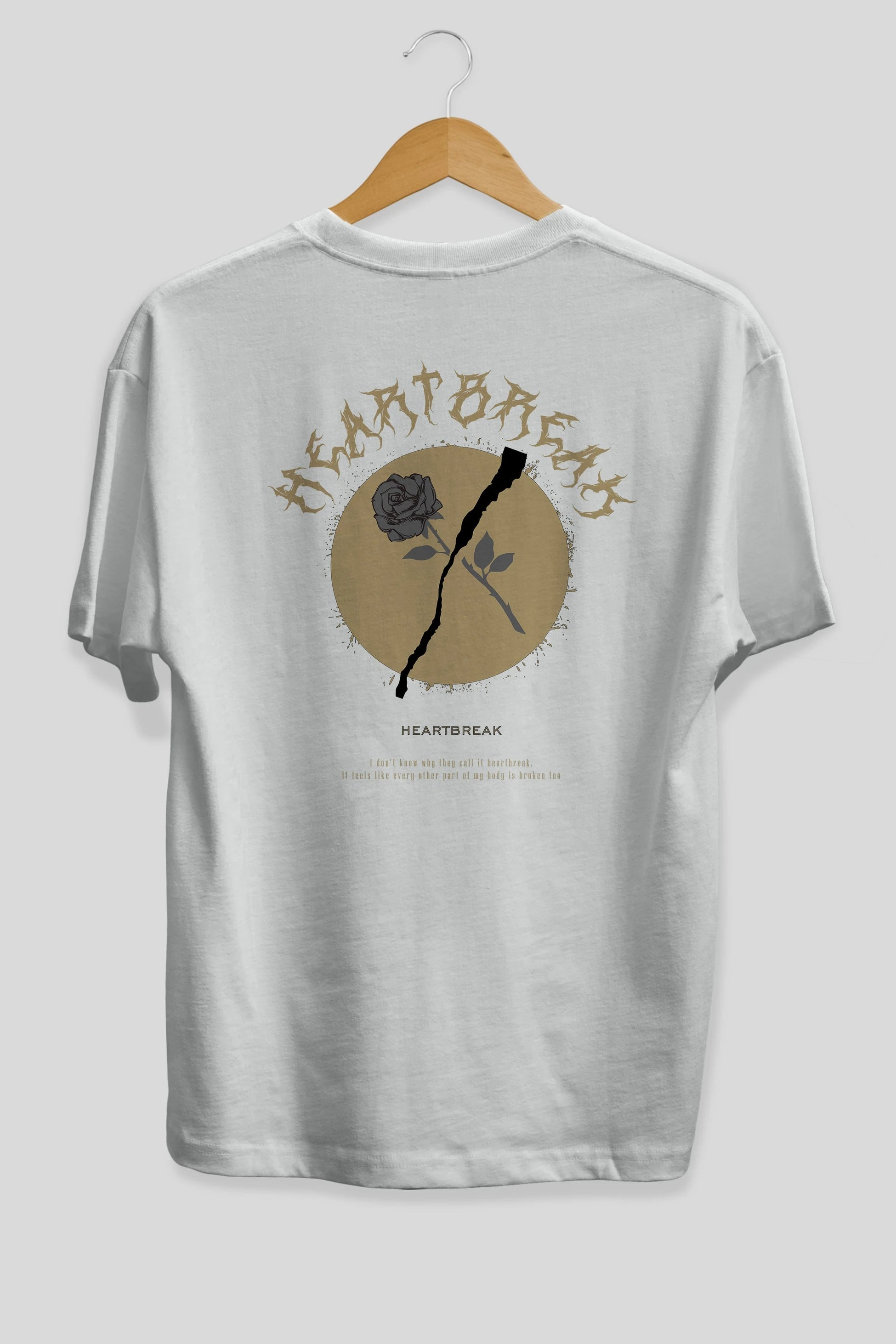 Heartbreak Arka Baskılı Oversize t-shirt Erkek Kadın Unisex