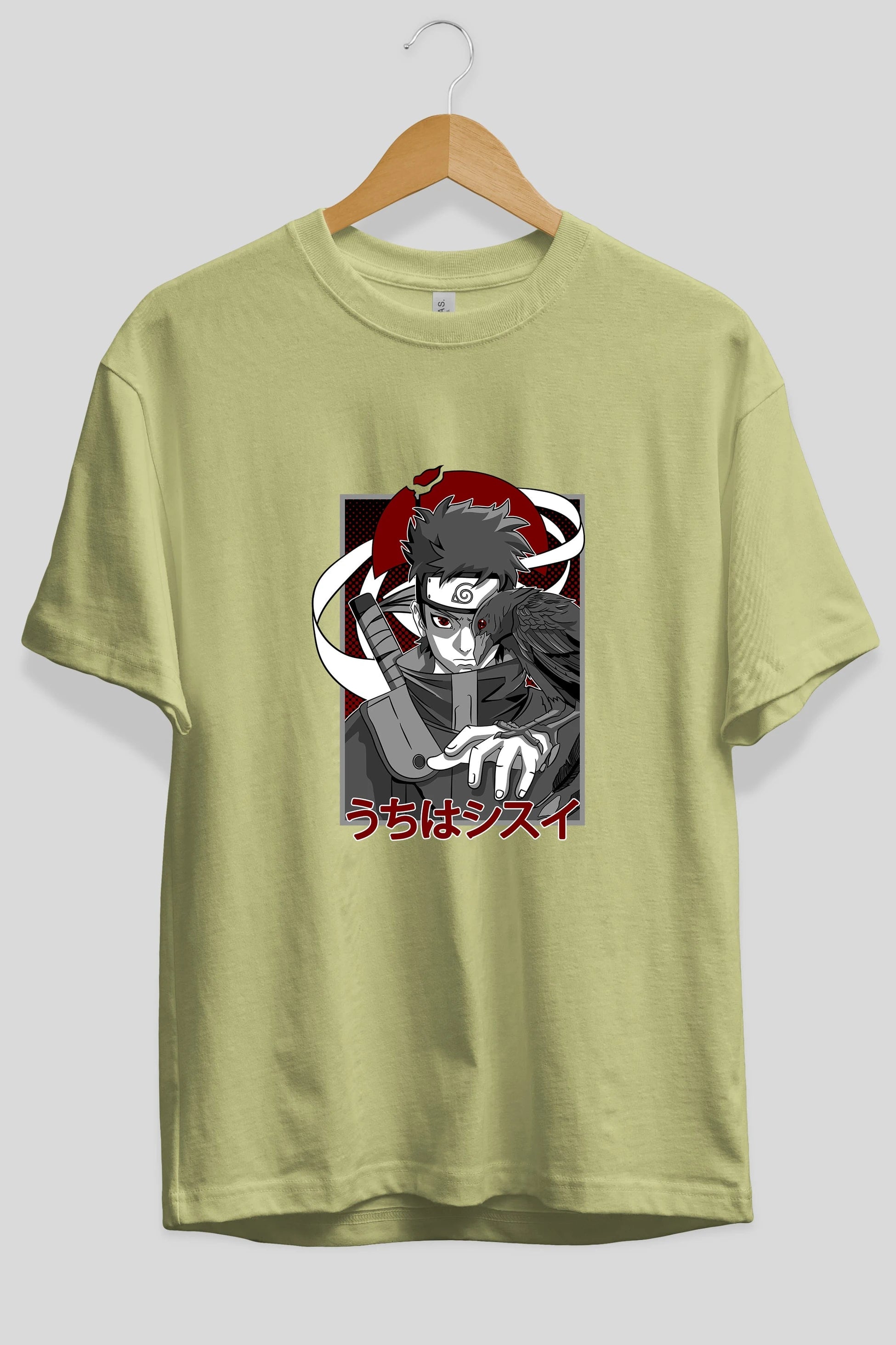 SHISUI UCHIHA NARUTO Anime Ön Baskılı Oversize t-shirt %100 pamuk Erkek Kadın Unisex