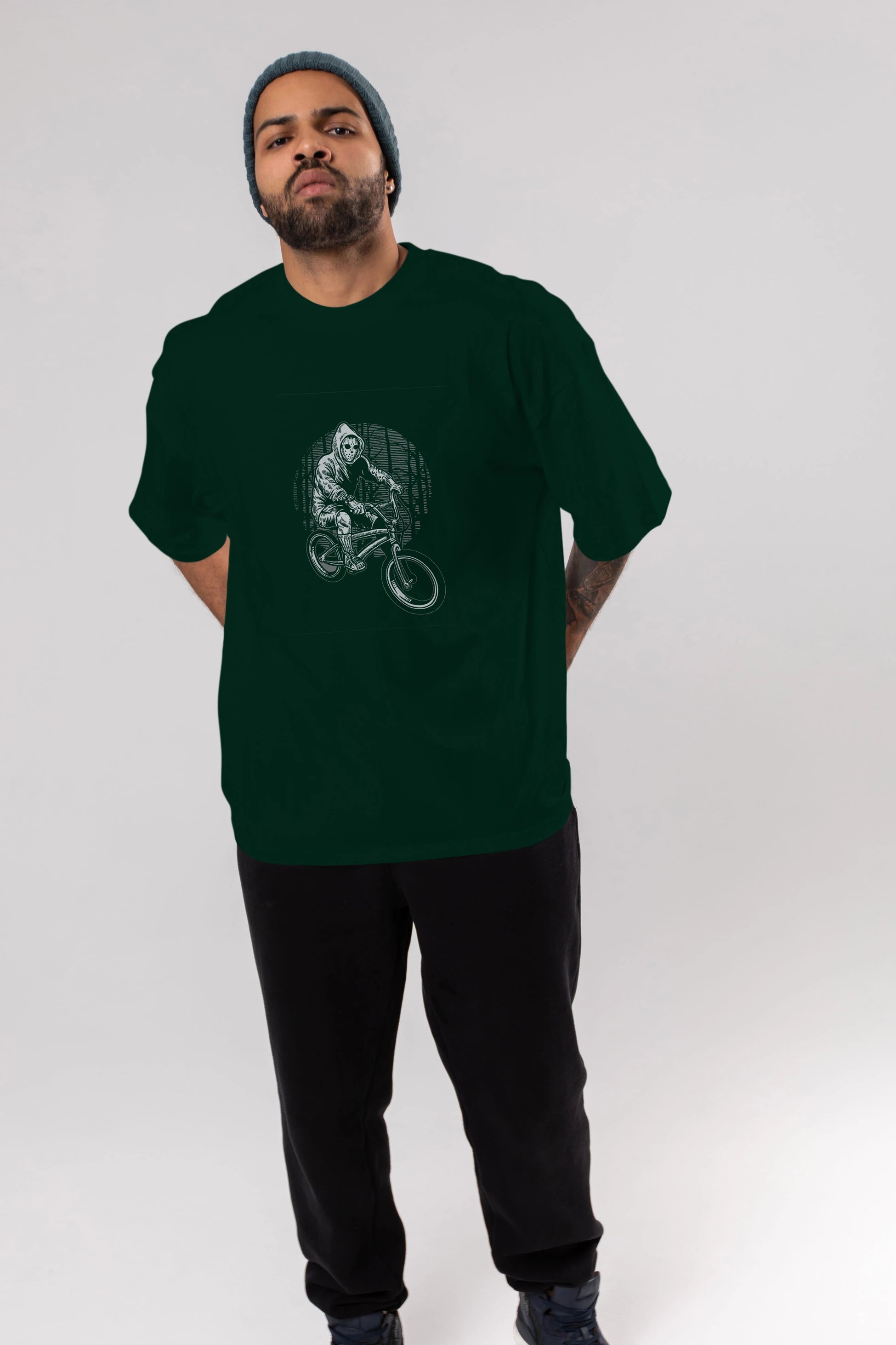 Ride Bike To Kill Ön Baskılı Oversize t-shirt Erkek Kadın Unisex %100 Pamuk tişort
