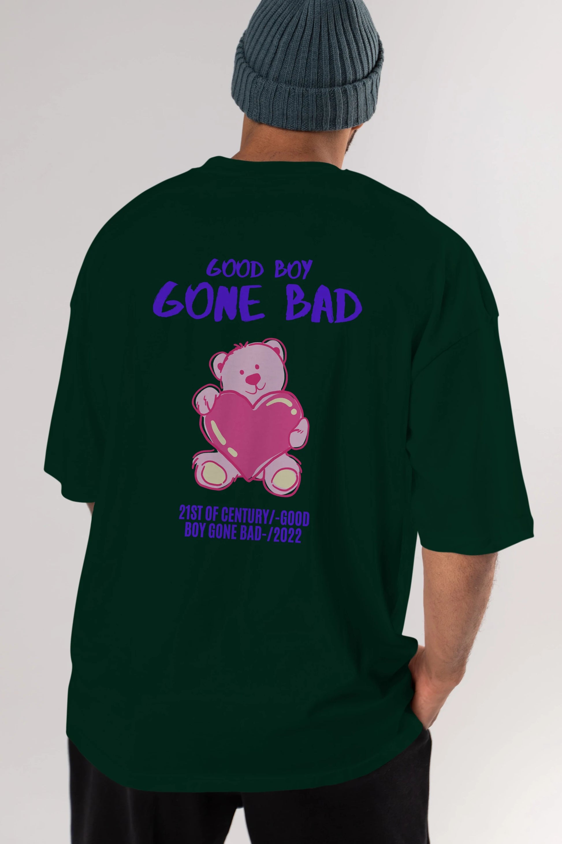 Good Boy Gona Bad Arka Baskılı Oversize t-shirt Erkek Kadın Unisex