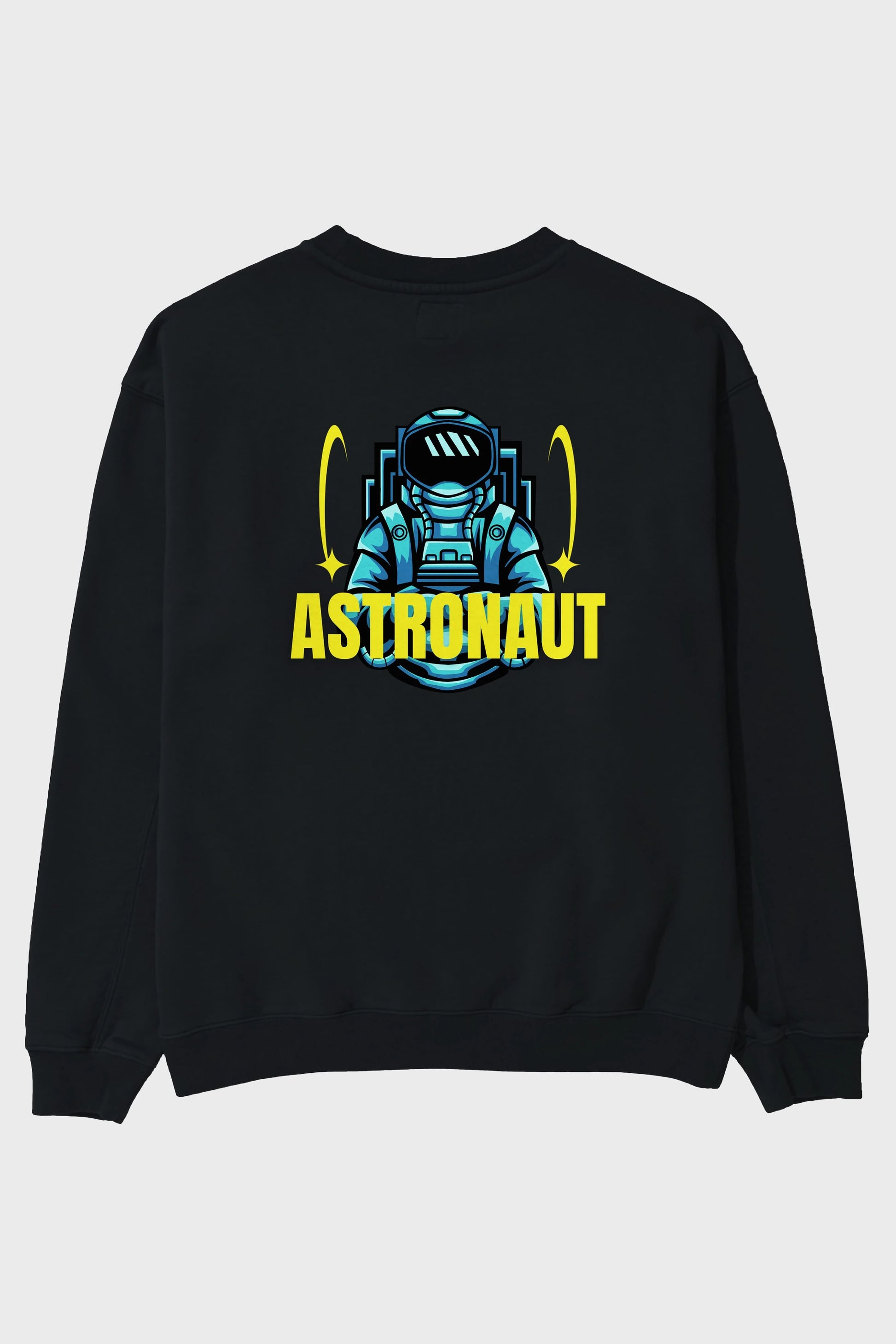 Astronaut Arka Baskılı Oversize Sweatshirt Erkek Kadın Unisex