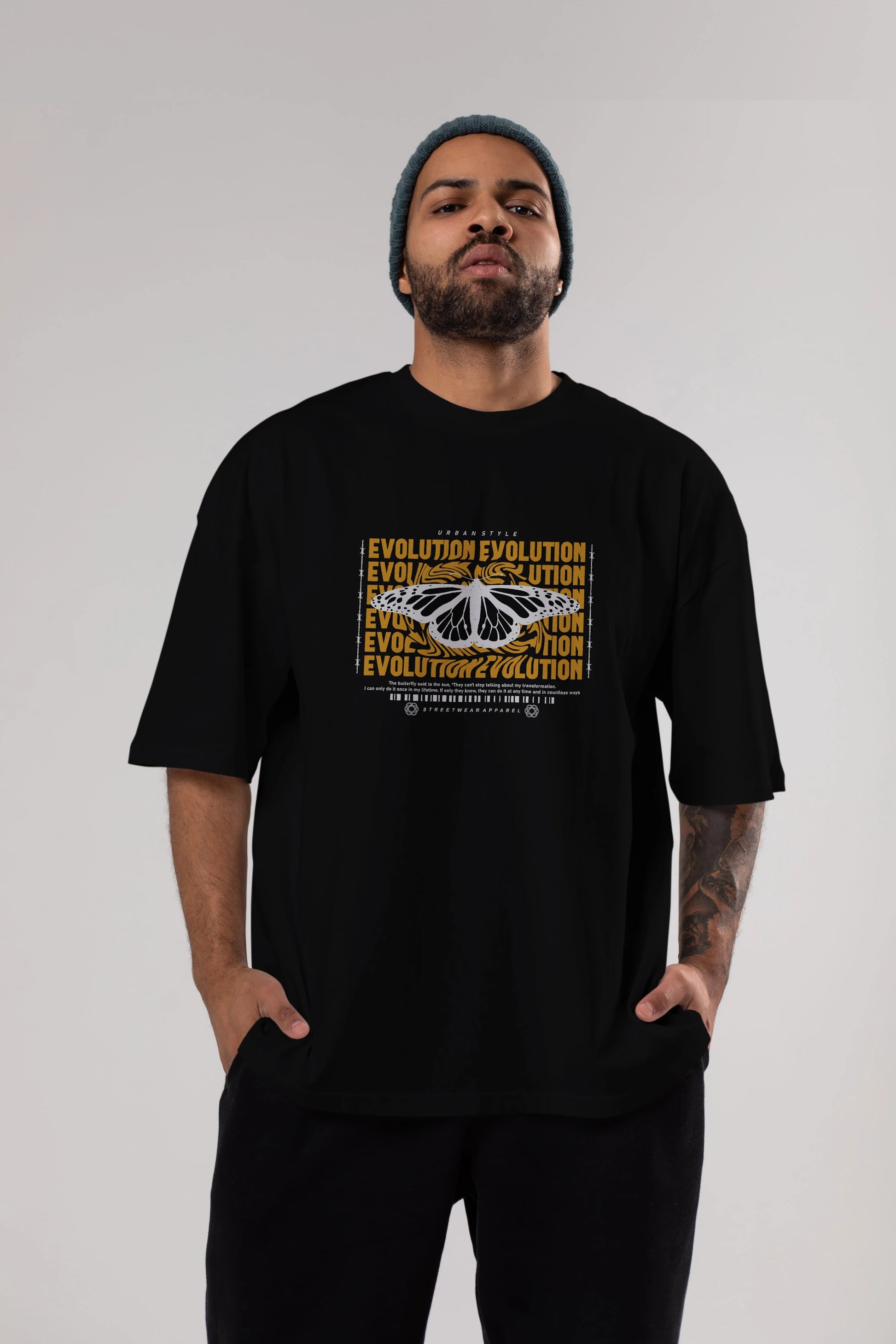 Evolution Urban Style Ön Baskılı Oversize t-shirt Erkek Kadın Unisex