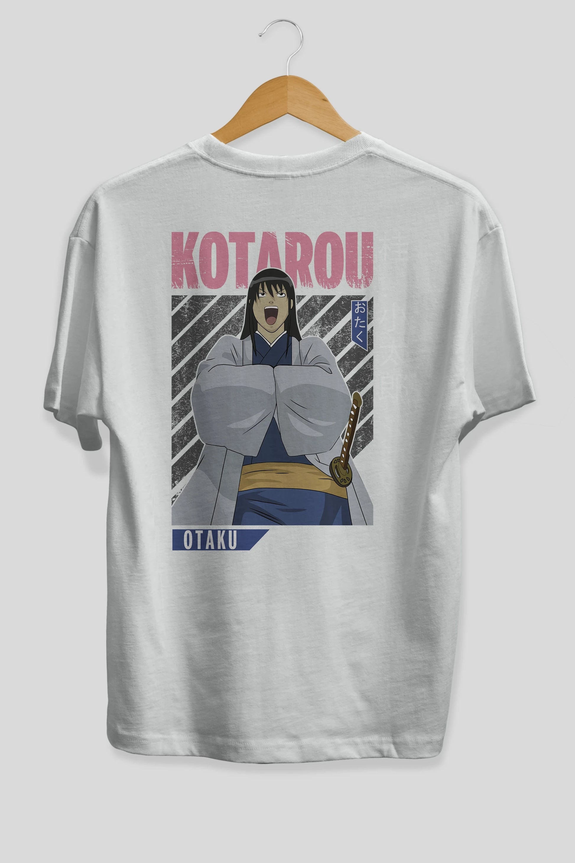 Kotarou Katsura GINTAMA 1 Anime Arka Baskılı Oversize t-shirt Erkek Kadın Unisex