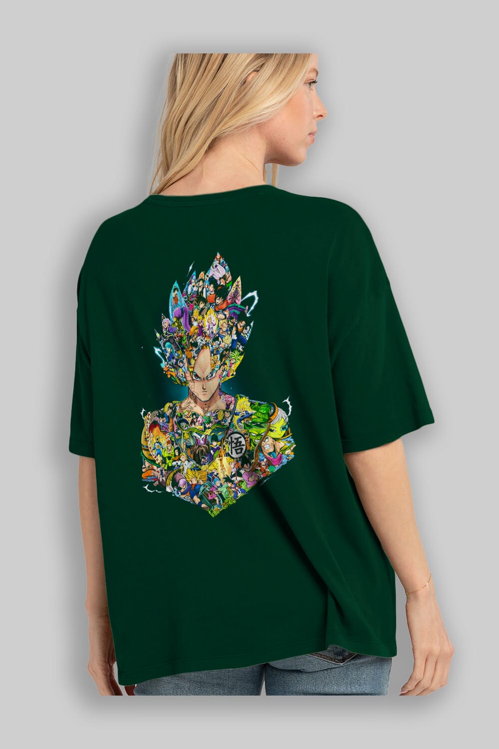 DRAGON BALL ART Anime Arka Baskılı Oversize t-shirt Erkek Kadın Unisex