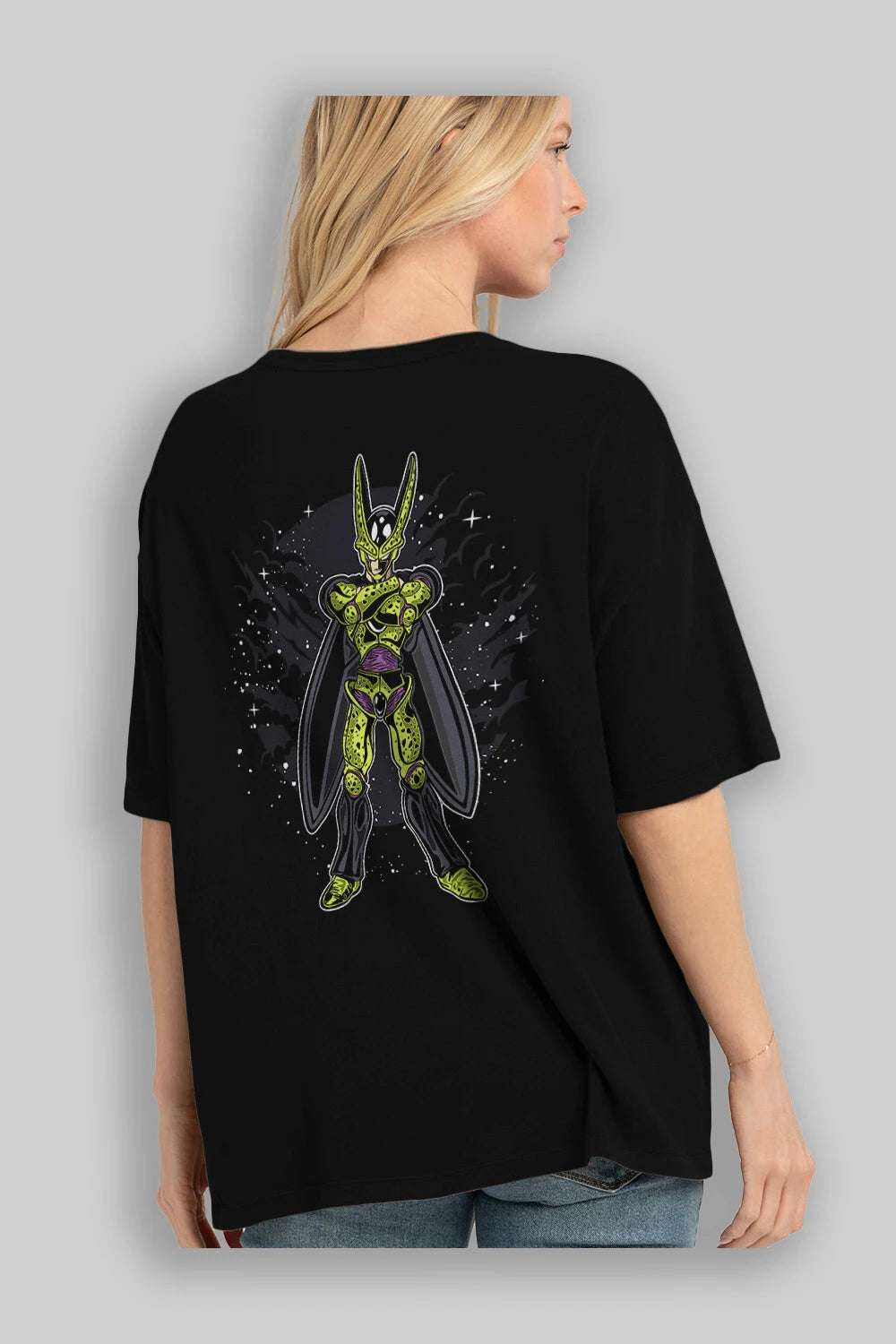 CELL Arka Baskılı Oversize t-shirt Erkek Kadın Unisex %100 Pamuk