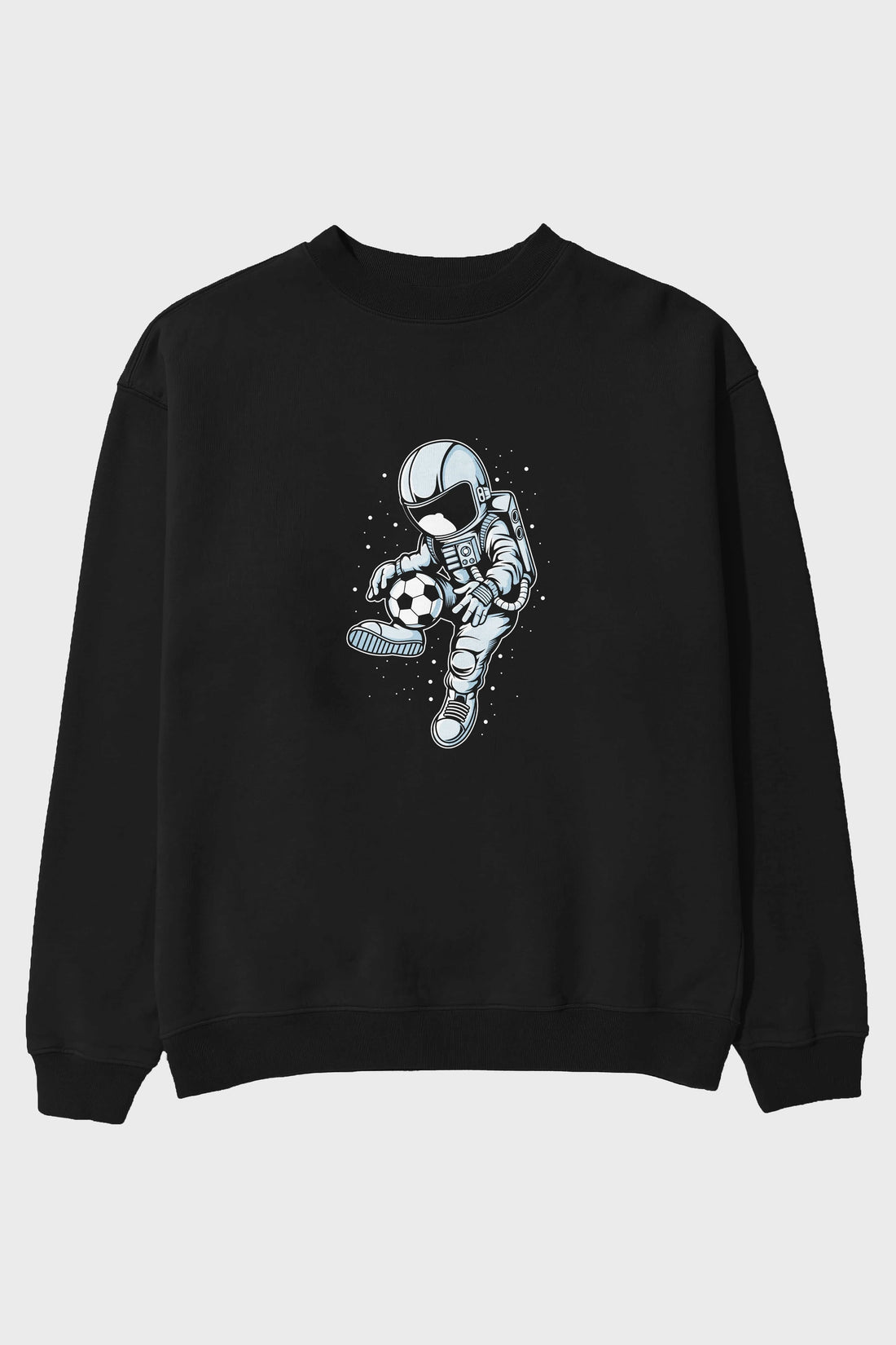 Astronaut Soccer Player Ön Baskılı Oversize Sweatshirt Erkek Kadın Unisex