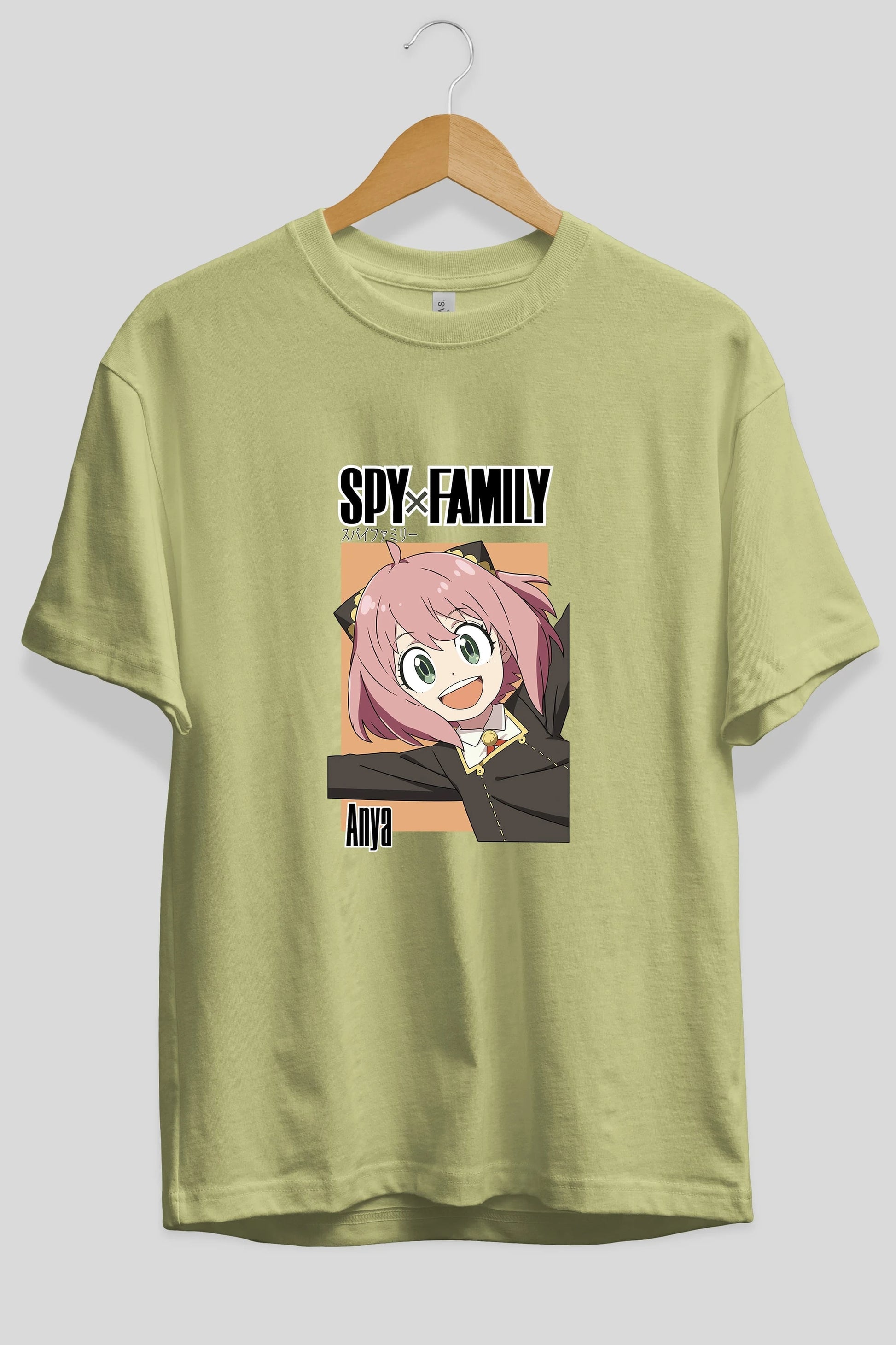SPY X FAMILY Anya Anime Ön Baskılı Oversize t-shirt %100 pamuk Erkek Kadın Unisex