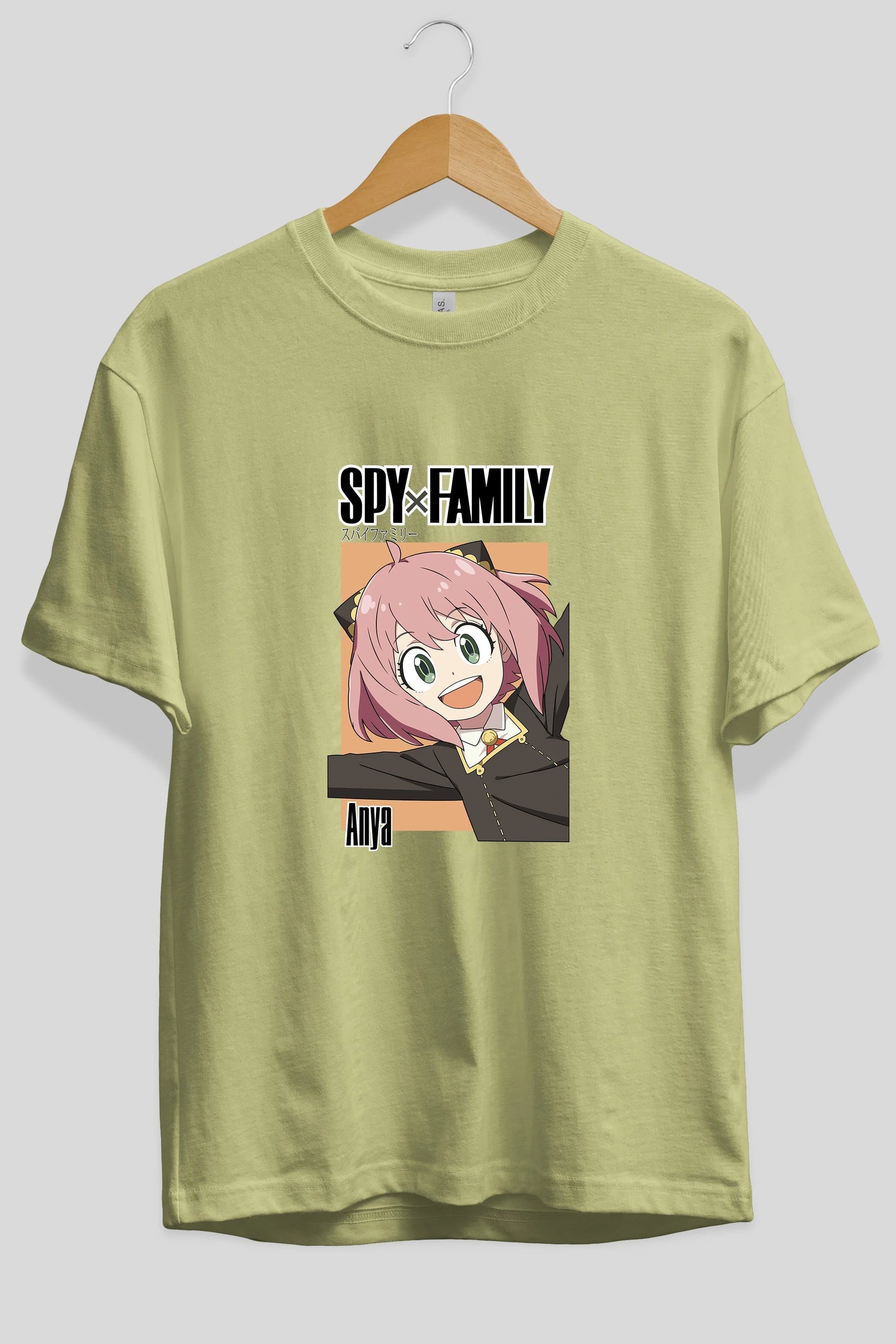 SPY X FAMILY Anya Anime Ön Baskılı Oversize t-shirt %100 pamuk Erkek Kadın Unisex