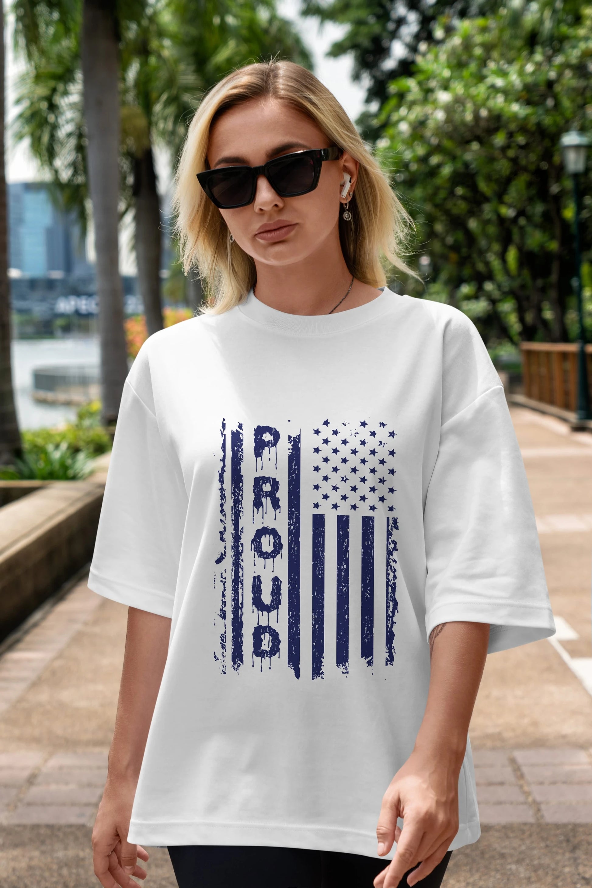 Proud Ön Baskılı Oversize t-shirt Erkek Kadın Unisex