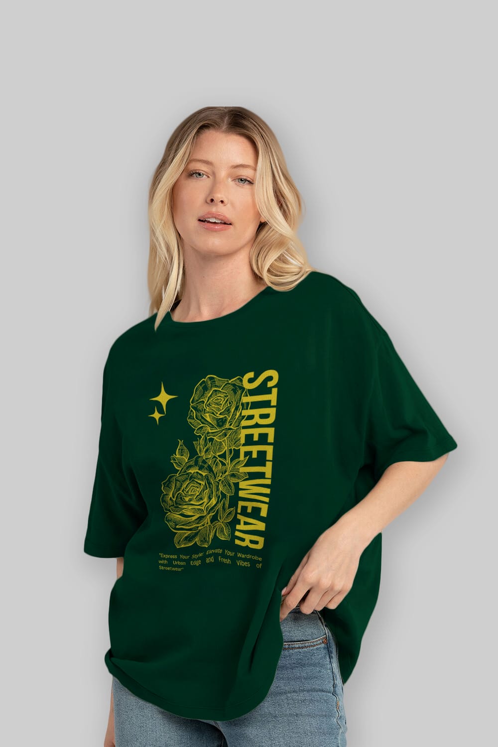 Minimalist Streetwear Ön Baskılı Oversize t-shirt Erkek Kadın Unisex