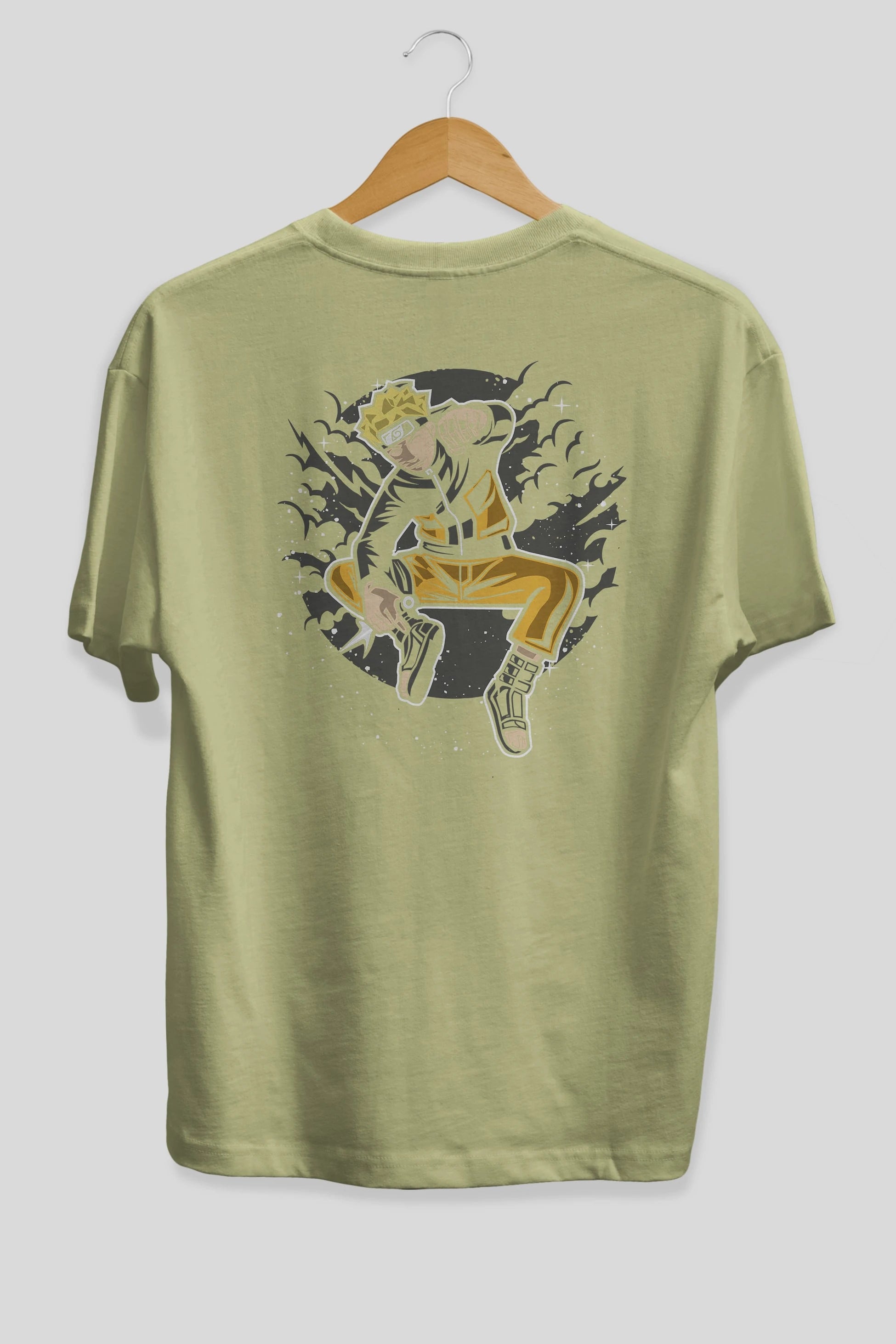 NARUTO Arka Baskılı Oversize t-shirt Erkek Kadın Unisex %100 Pamuk