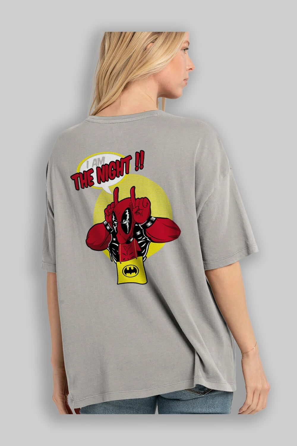 Deadpool (1) Arka Baskılı Oversize t-shirt Erkek Kadın Unisex %100 Pamuk Bisiklet Yaka tişort