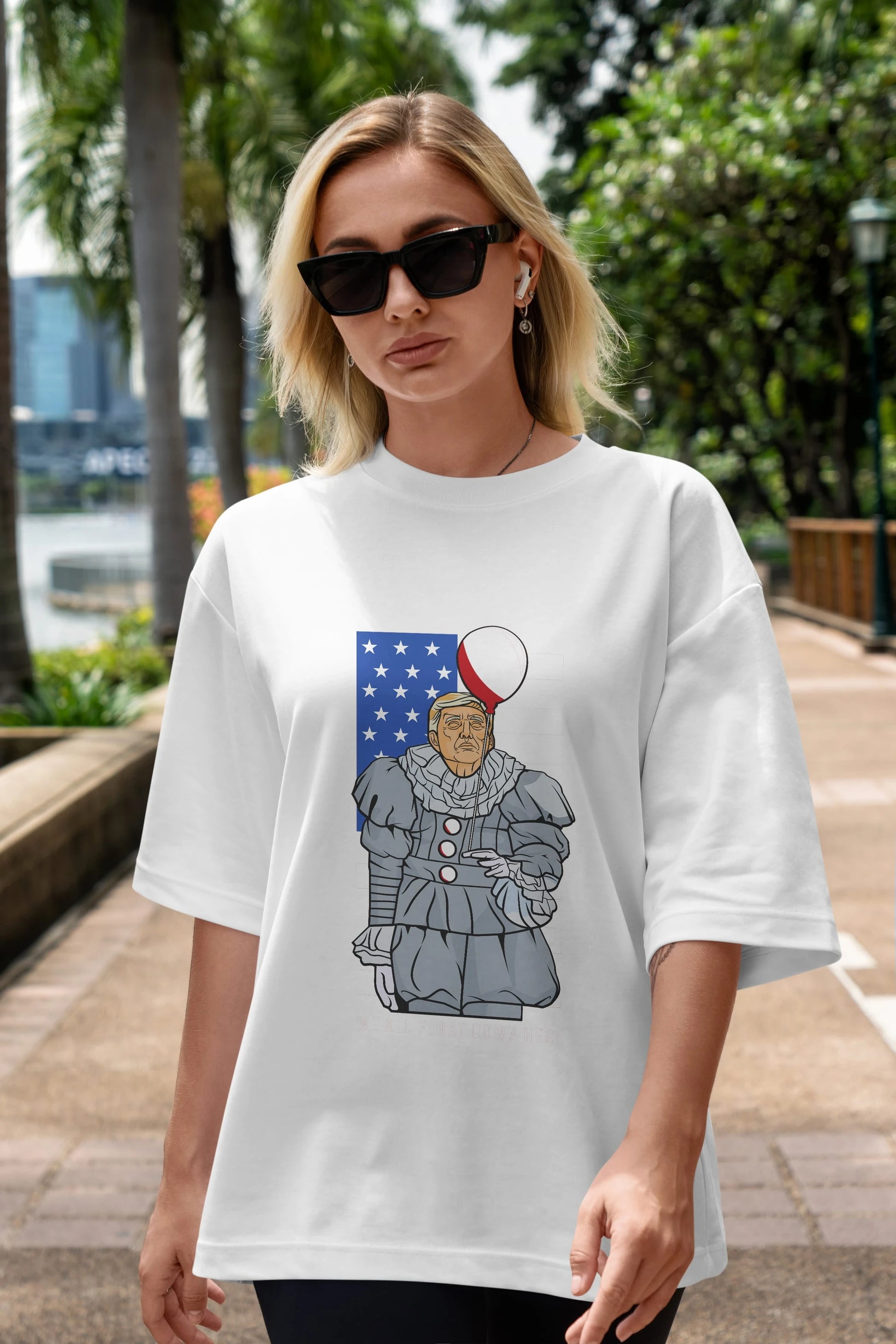 It Trump Ön Baskılı Oversize t-shirt Erkek Kadın Unisex %100 Pamuk tişort