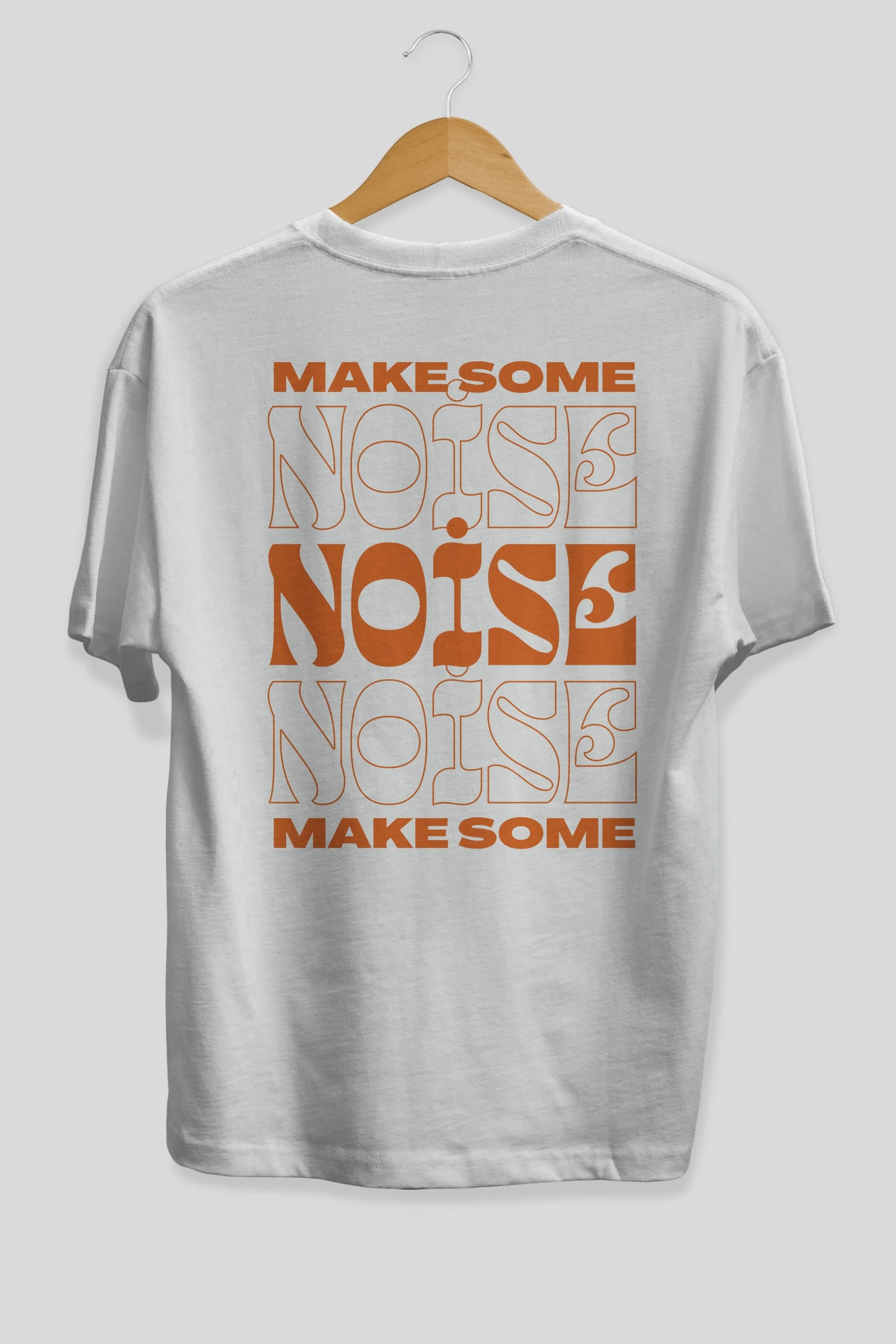 Make Some Noise Yazılı 2 Arka Baskılı Oversize t-shirt Erkek Kadın Unisex