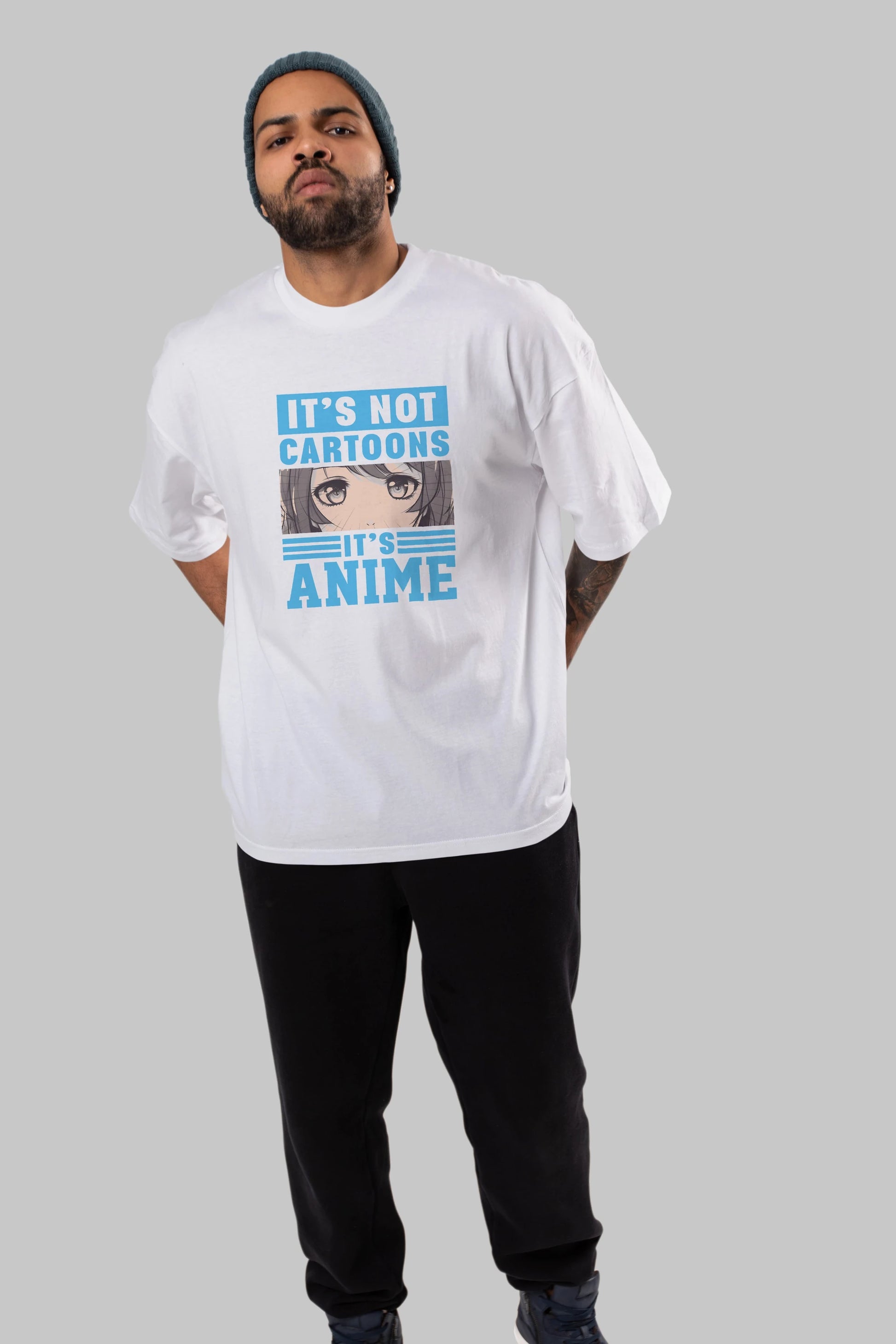 Its Anime Anime Ön Baskılı Oversize t-shirt Erkek Kadın Unisex
