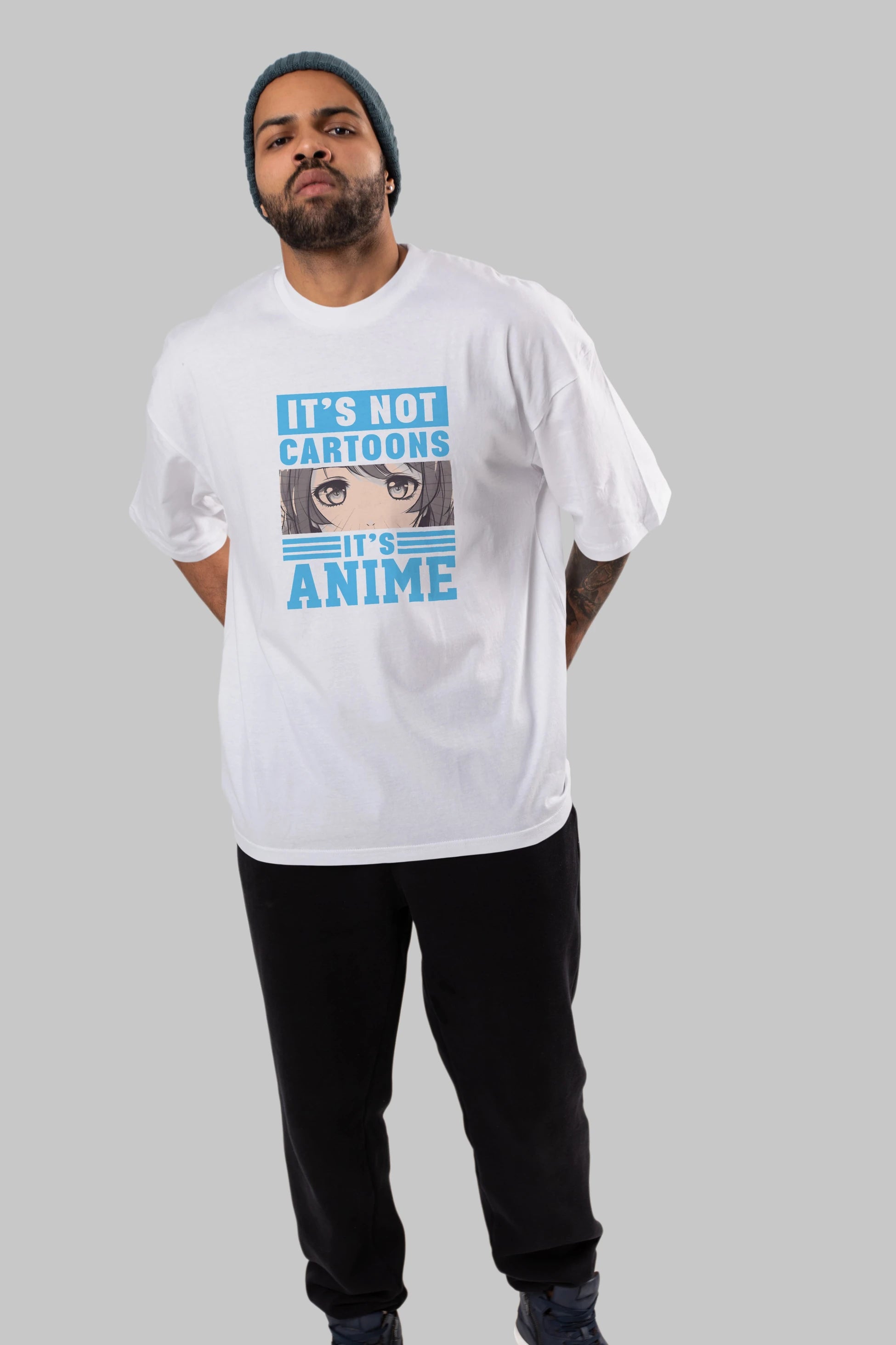 Its Anime Anime Ön Baskılı Oversize t-shirt Erkek Kadın Unisex