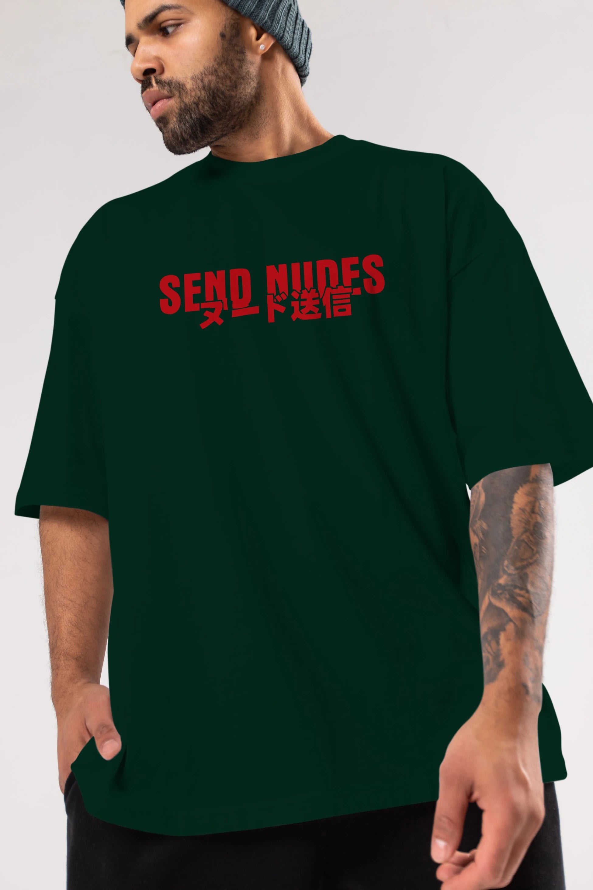Send Nudes Ön Baskılı Oversize t-shirt %100 pamuk Erkek Kadın Unisex