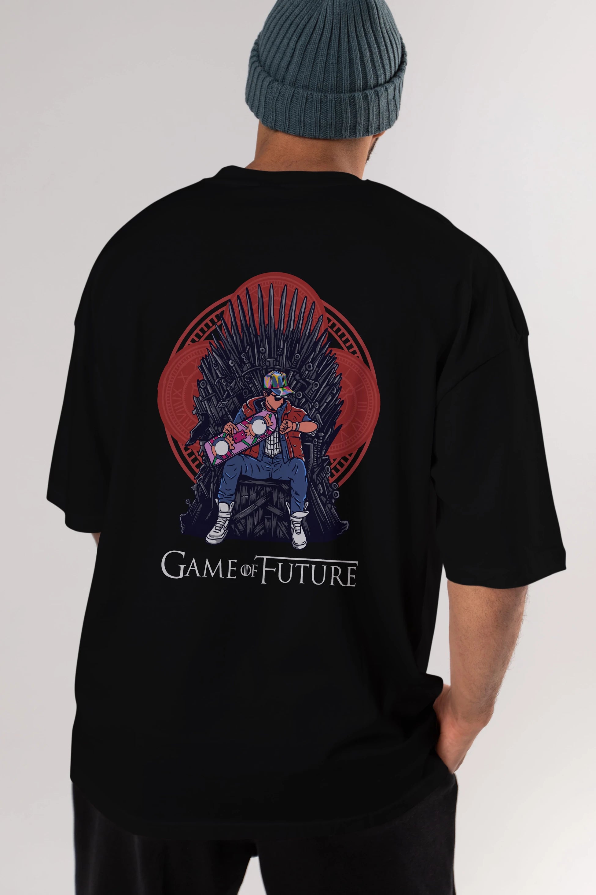 Game Of Future Arka Baskılı Oversize t-shirt Erkek Kadın Unisex %100 Pamuk