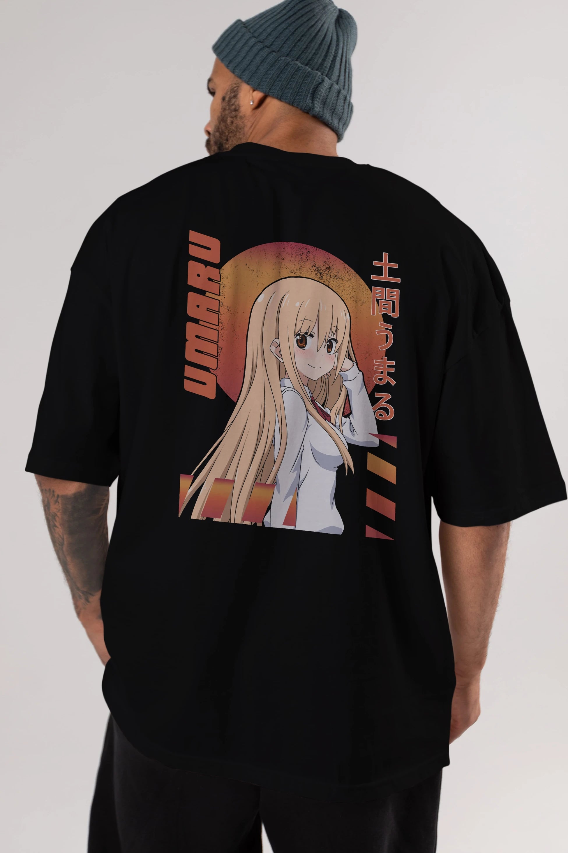 Umaru Doma 5 Anime Arka Baskılı Oversize t-shirt Erkek Kadın Unisex