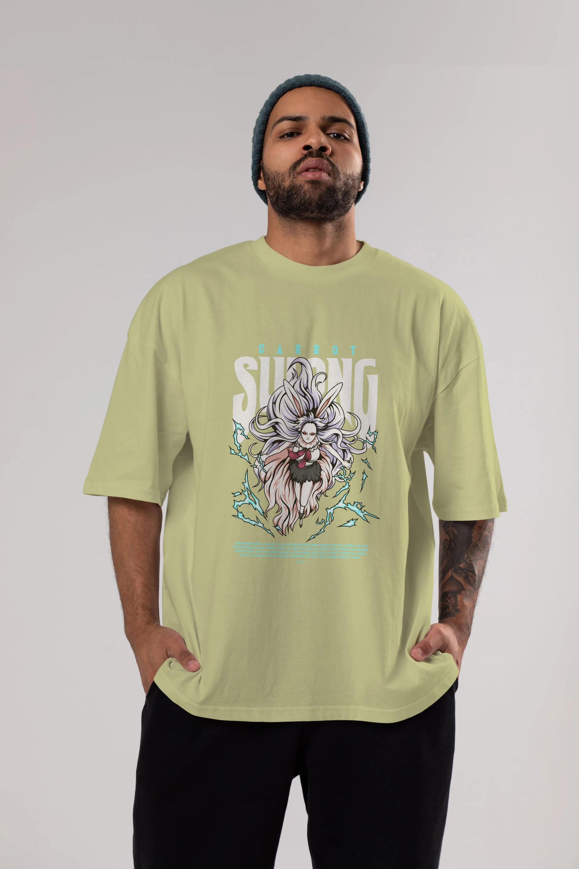 Carrot Sulong Anime Ön Baskılı Oversize t-shirt %100 pamuk Erkek Kadın Unisex