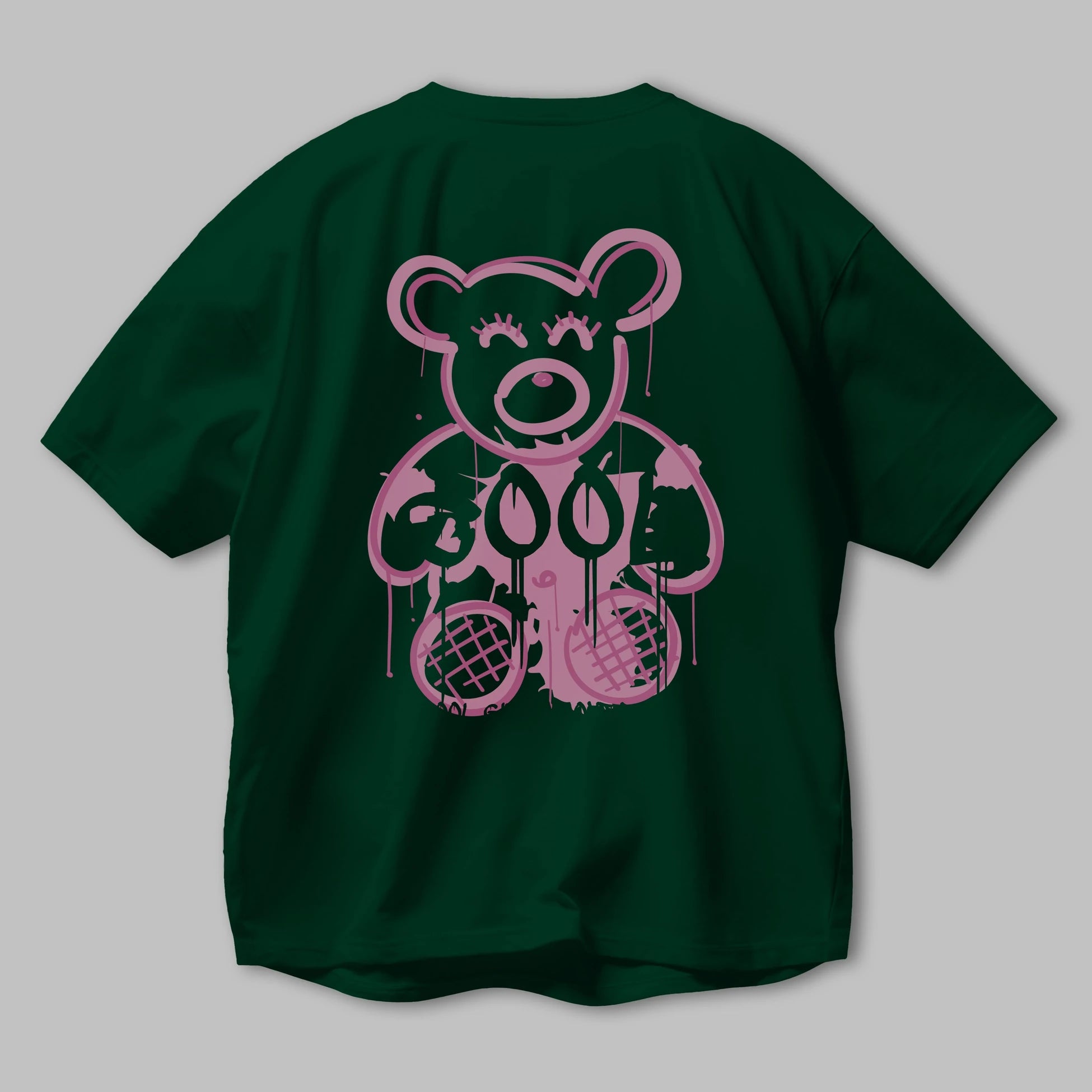 Cool Bear Arka Baskılı Oversize t-shirt Erkek Kadın Unisex