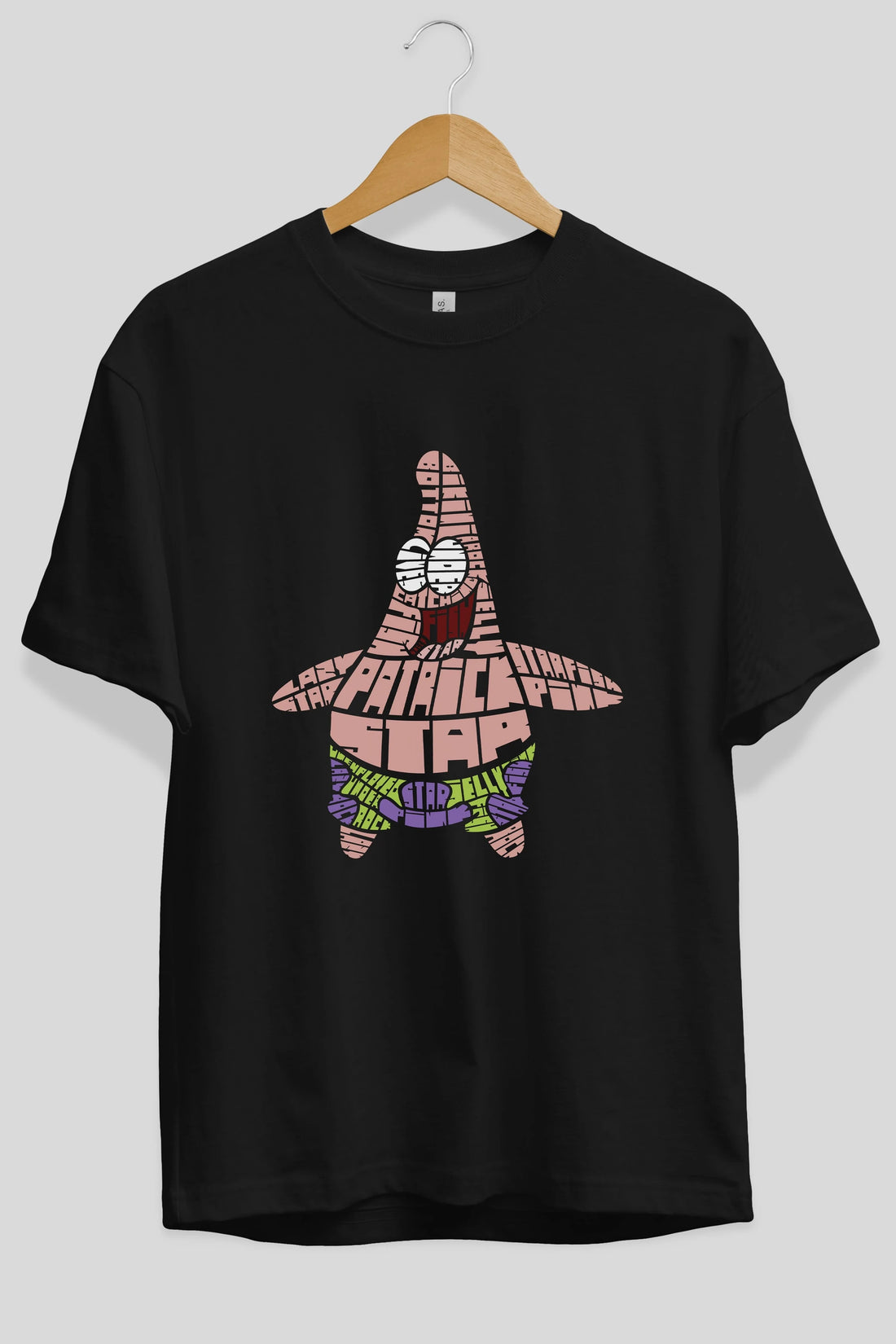 Patrick Star Ön Baskılı Oversize t-shirt %100 pamuk Erkek Kadın Unisex