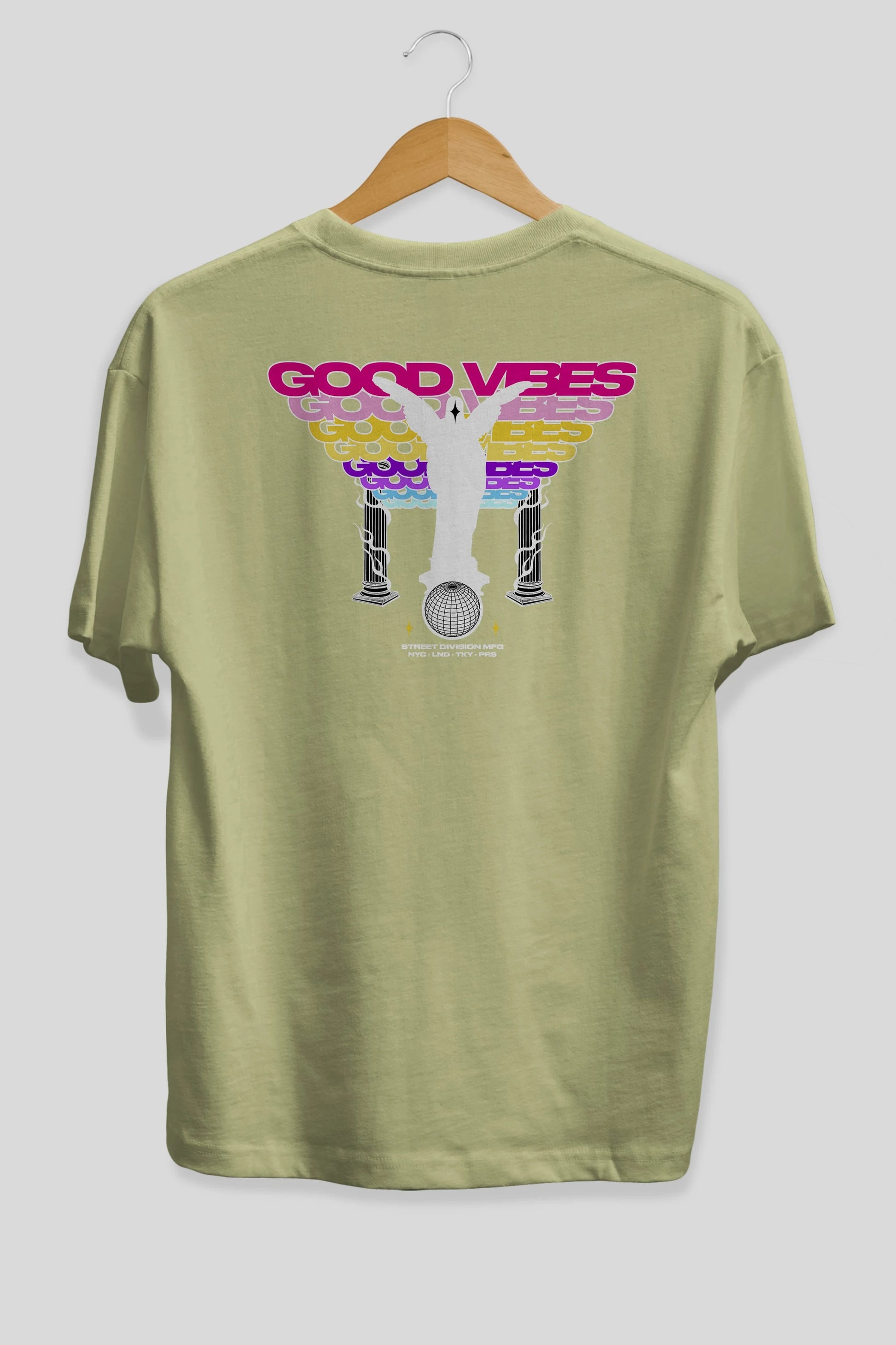 Good Vibes Arka Baskılı Oversize t-shirt Erkek Kadın Unisex