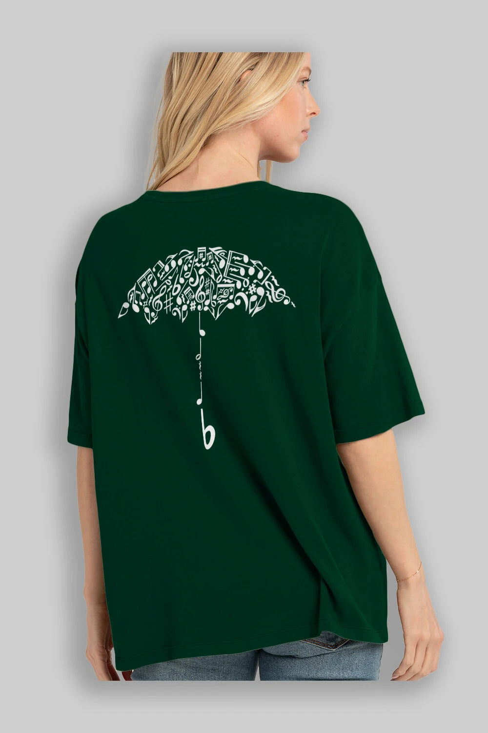 Sound Of Rain Arka Baskılı Oversize t-shirt %100 pamuk Erkek Kadın Unisex