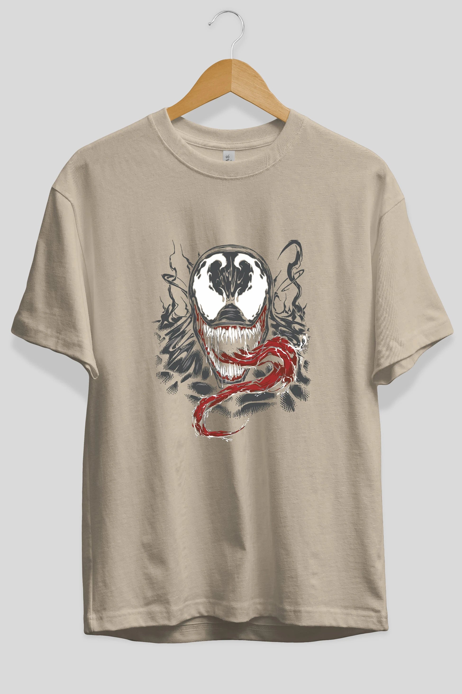 Venom (18) Ön Baskılı Oversize t-shirt Erkek Kadın Unisex %100 Pamuk Bisiklet Yaka tişort