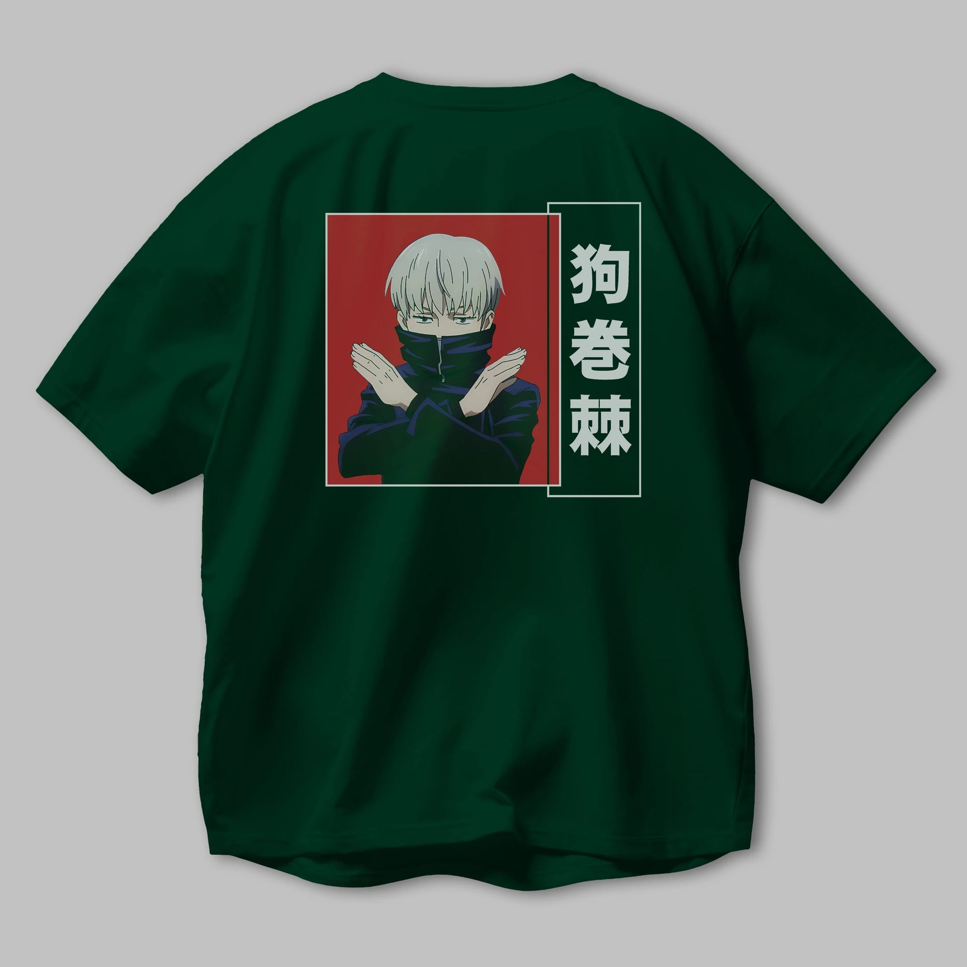 Toge Inumaki Anime Arka Baskılı Oversize t-shirt Erkek Kadın Unisex