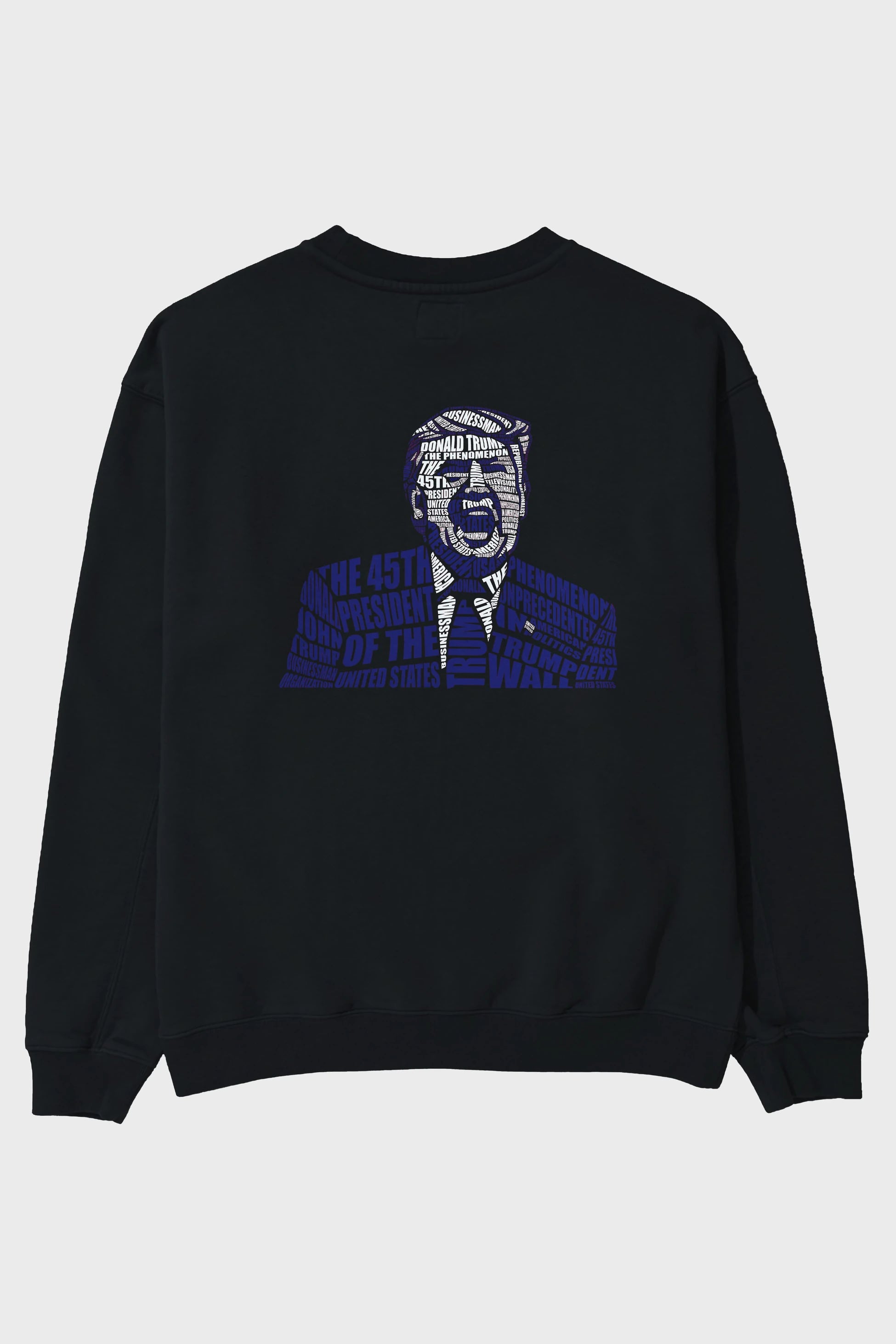 Trump Calligram Arka Baskılı Oversize Sweatshirt Erkek Kadın Unisex
