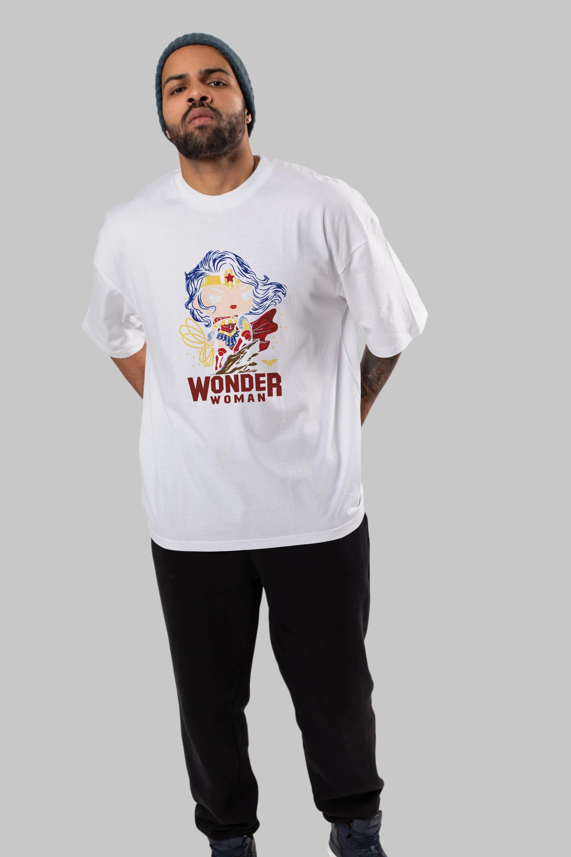 Wonder Woman (2) Ön Baskılı Oversize t-shirt Erkek Kadın Unisex %100 Pamuk Bisiklet Yaka tişort