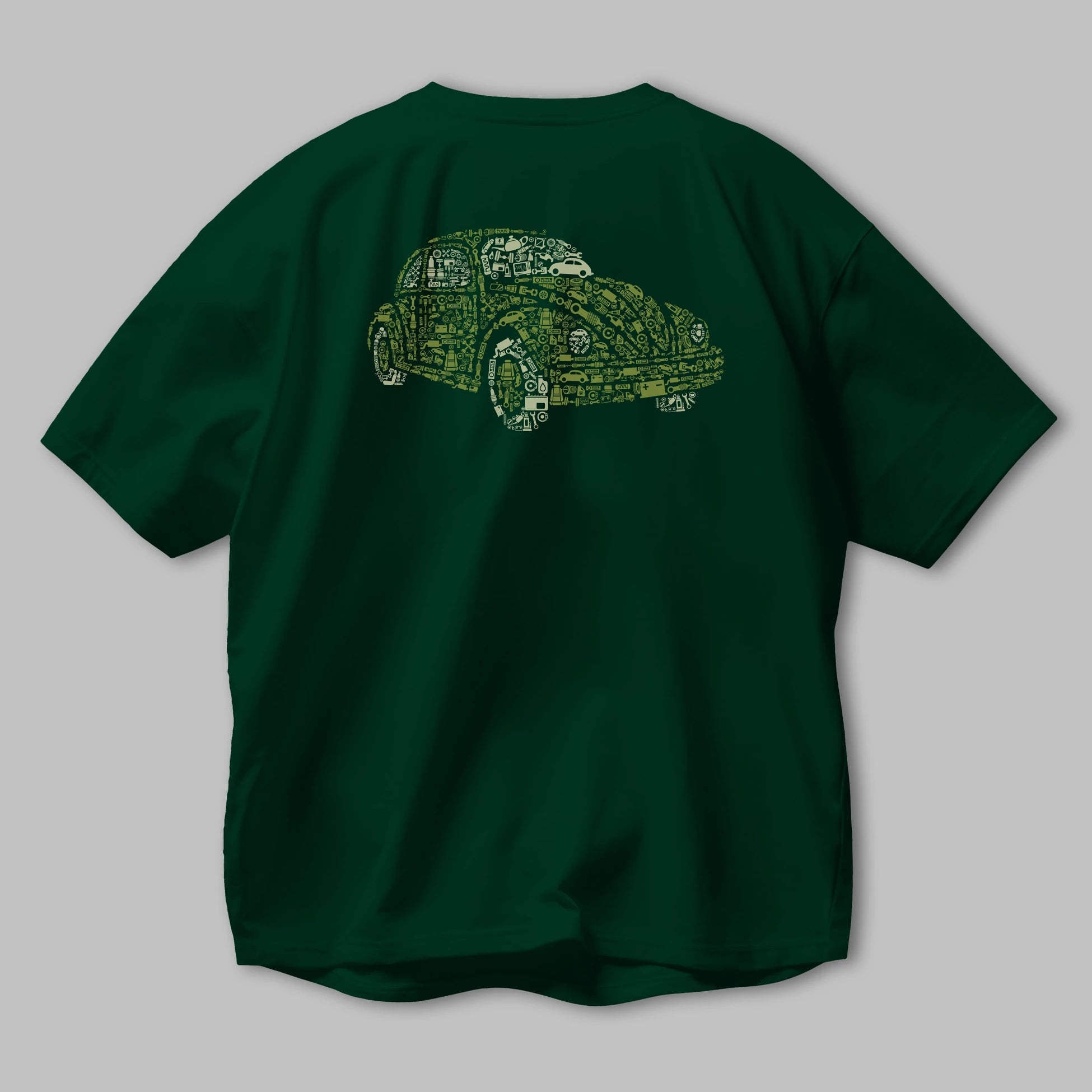Beetle Arka Baskılı Oversize t-shirt %100 pamuk Erkek Kadın Unisex