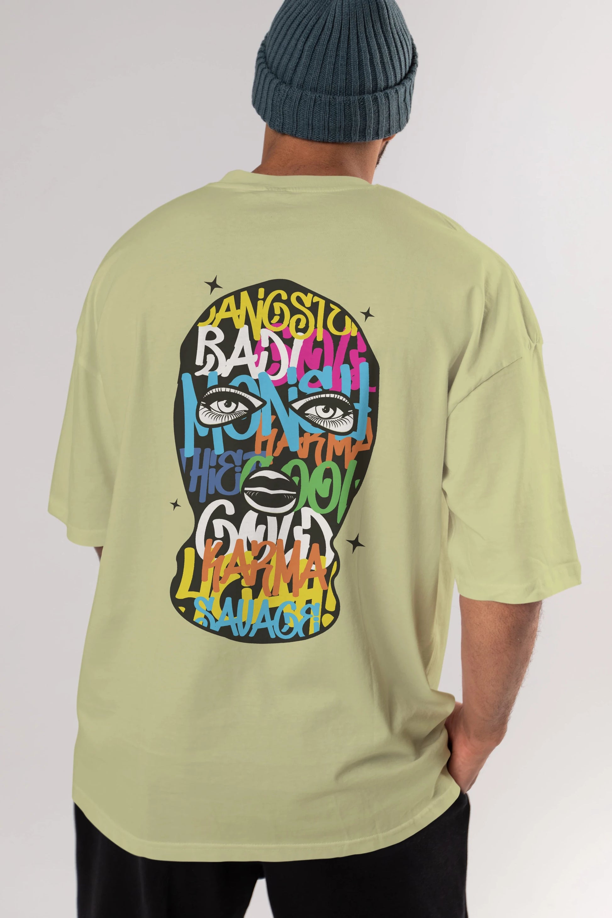 Karma Savage Arka Baskılı Oversize t-shirt Erkek Kadın Unisex