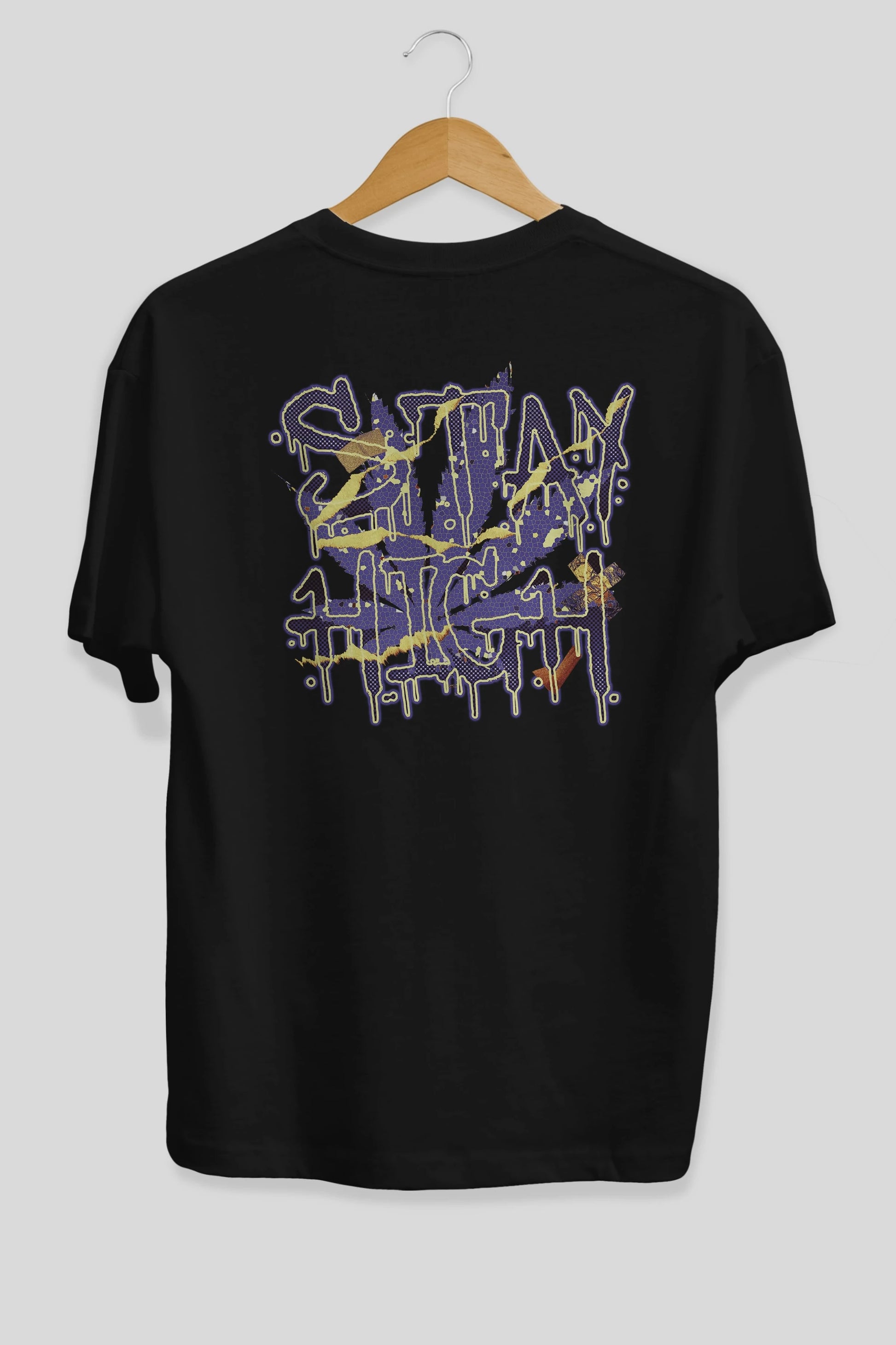 Stay High Arka Baskılı Oversize t-shirt Erkek Kadın Unisex